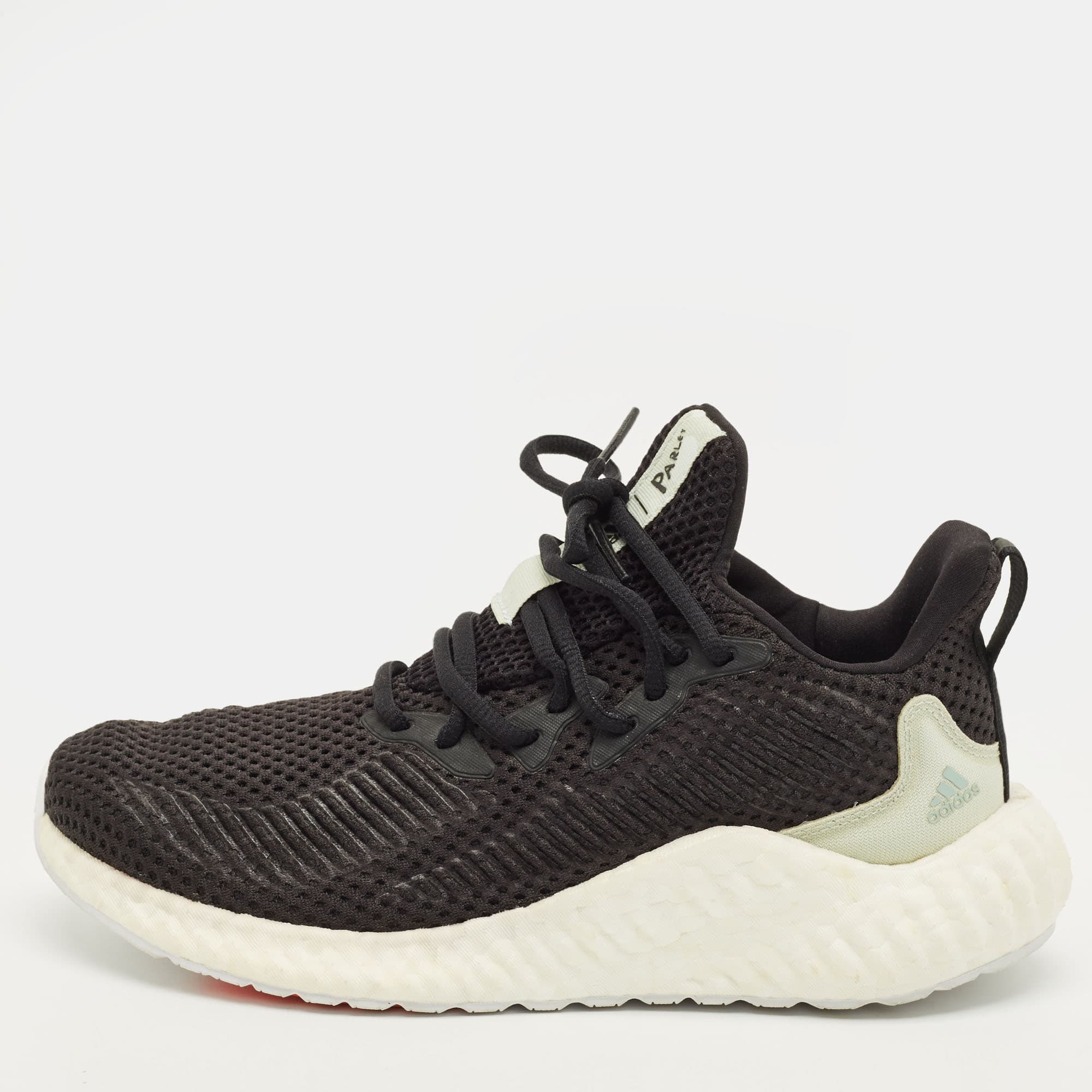 Adidas Parley Alphaboost Size 40 Black Mesh Lace Up Sneakers