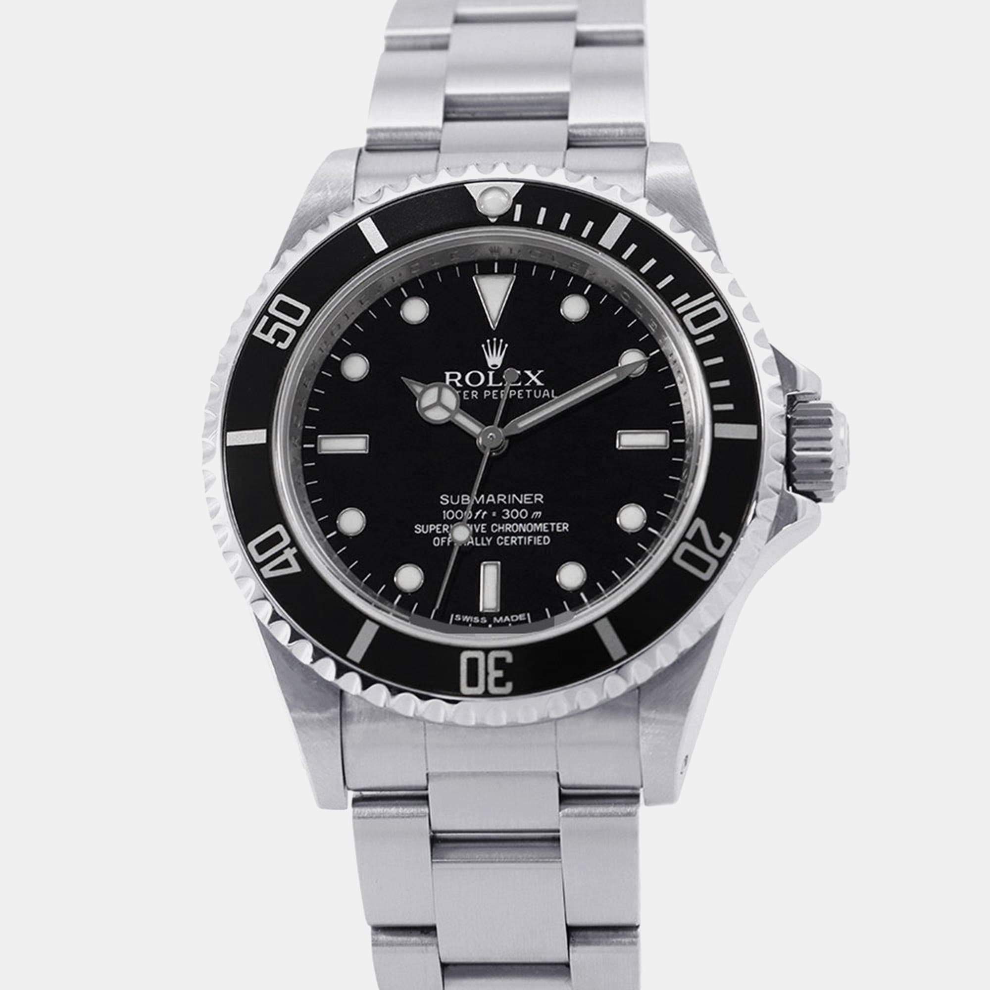 Rolex Submariner 14060M Automatic Black Stainless Steel Men's Wristwatch 40 mm