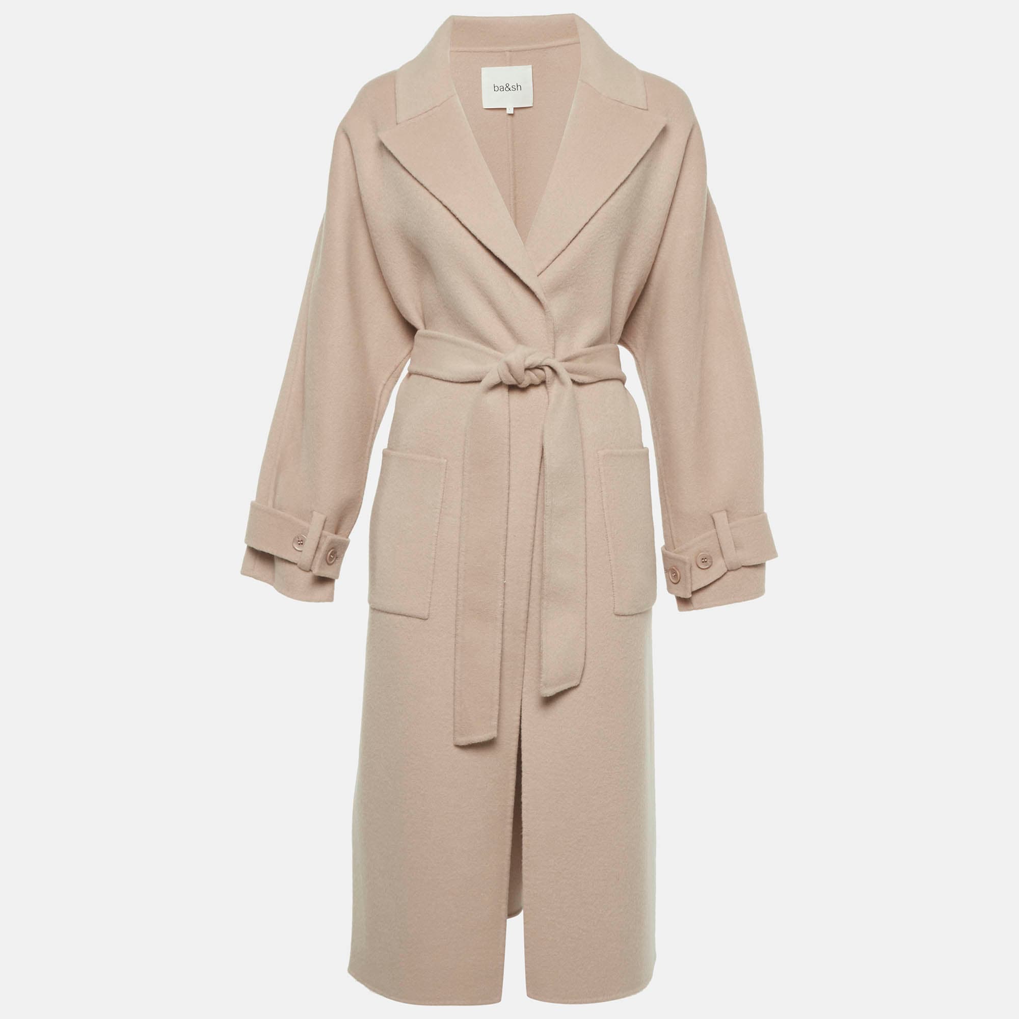 Ba&sh Beige Wool Blend Bonny Coat S