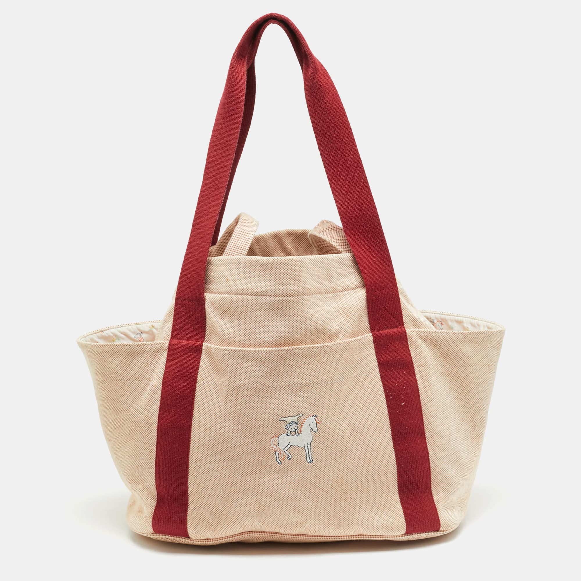 Hermes Cabriole Terracotta  H Canvas Nappy Bag