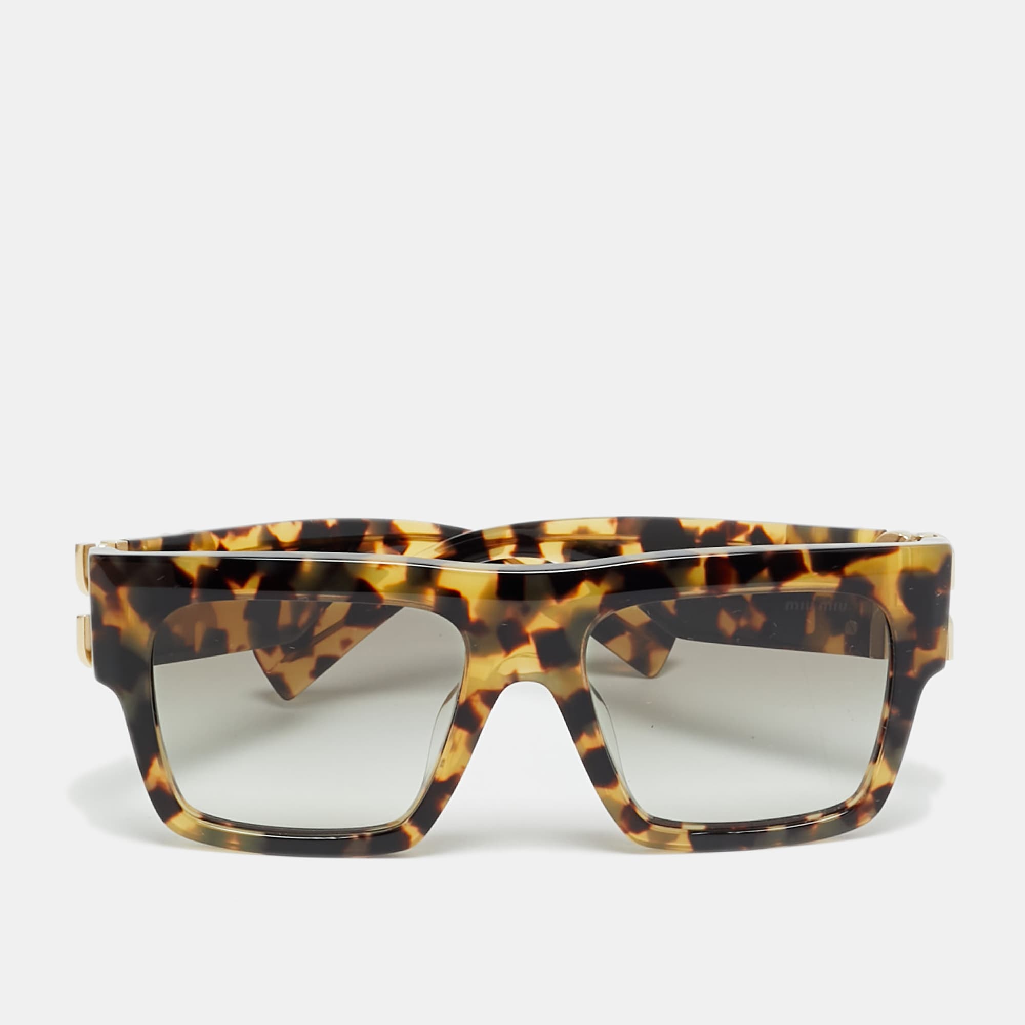 Miu Miu Tortoise Brown Gradient SMU 10W Frame Square Sunglasses