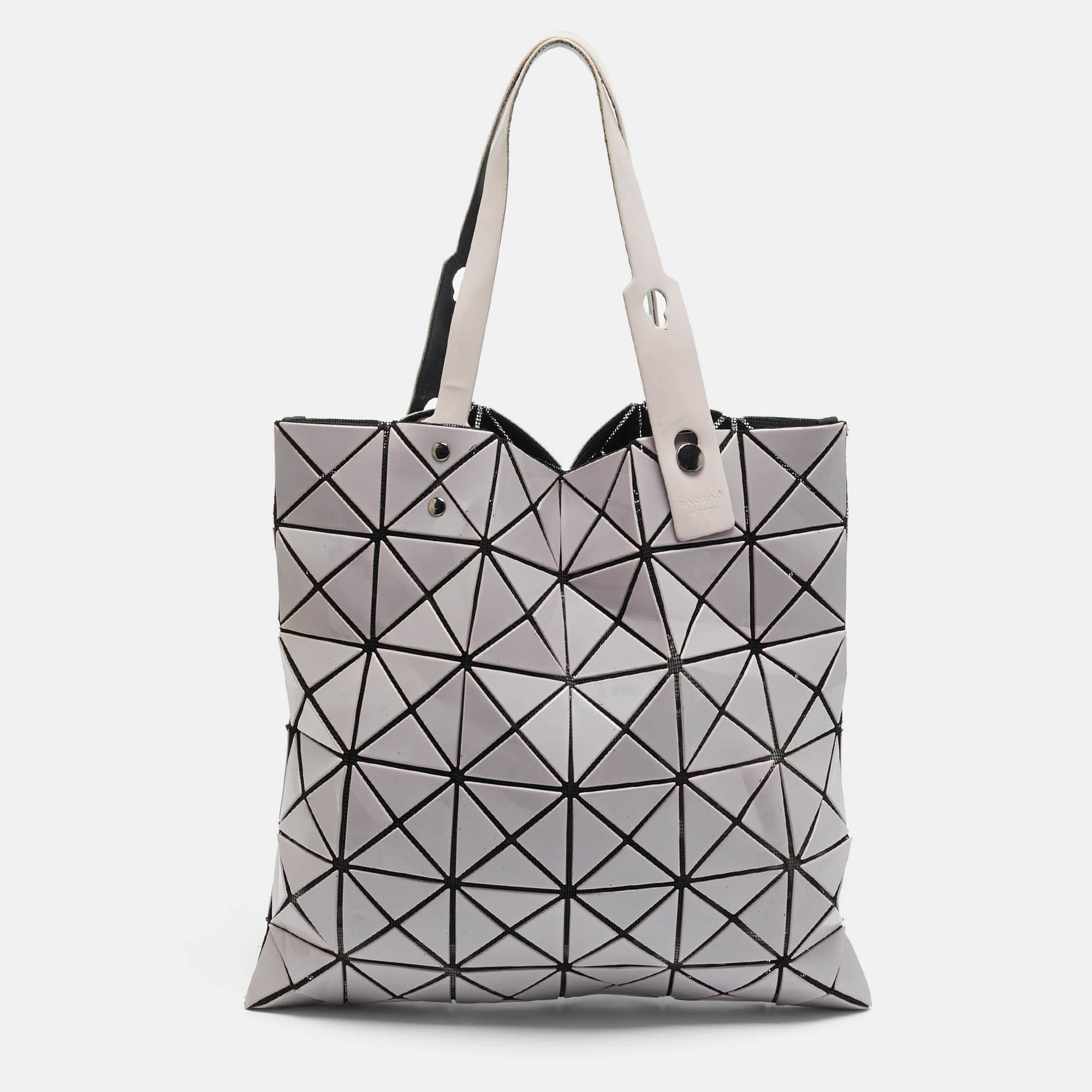 Issey Miyake Bao Bao Lilac PVC and Mesh Nylon Tote