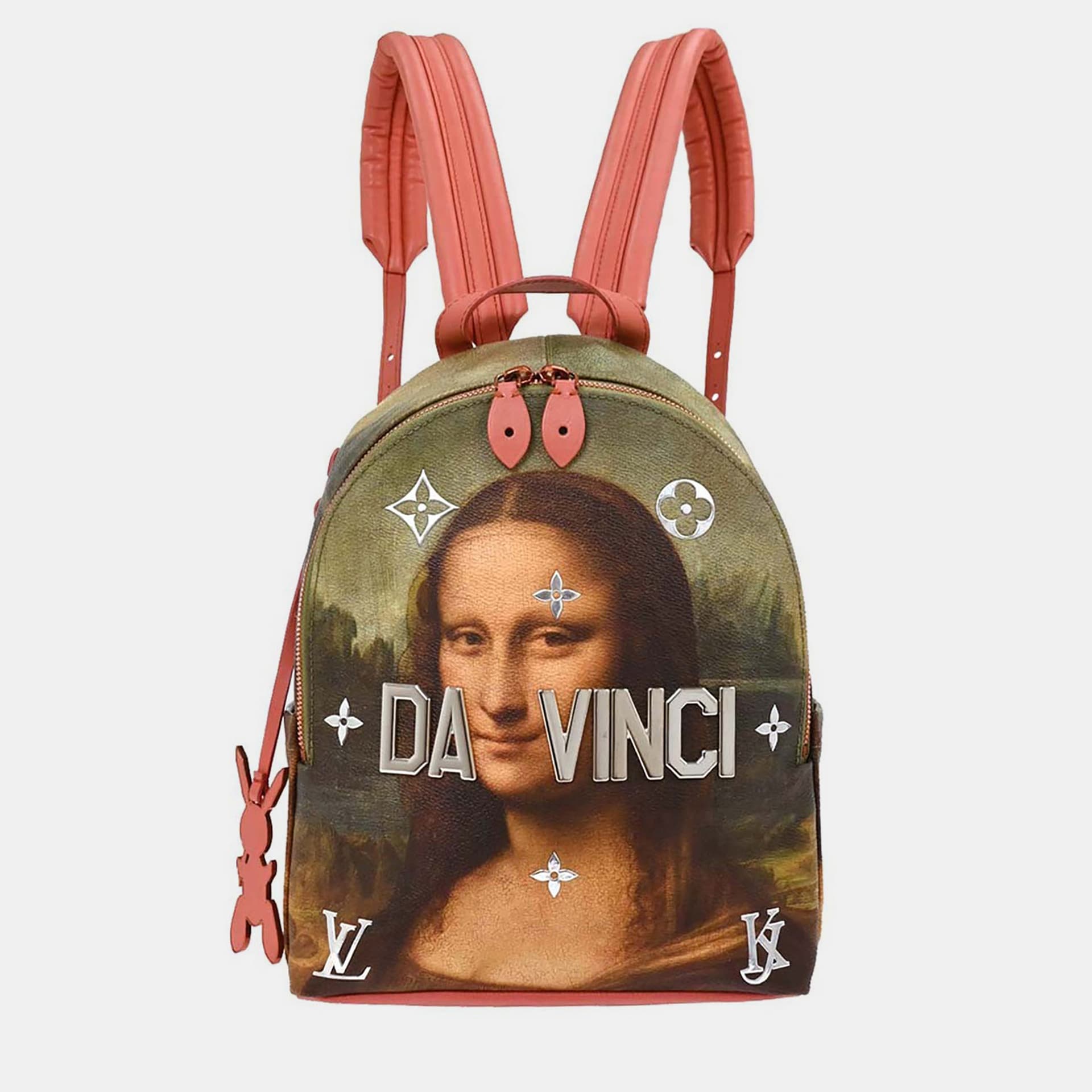 Louis Vuitton Masters Collection Jeff Koons Da Vinci Palm Springs PM Multicolor Monogram Canvas Leather Backpack Bag