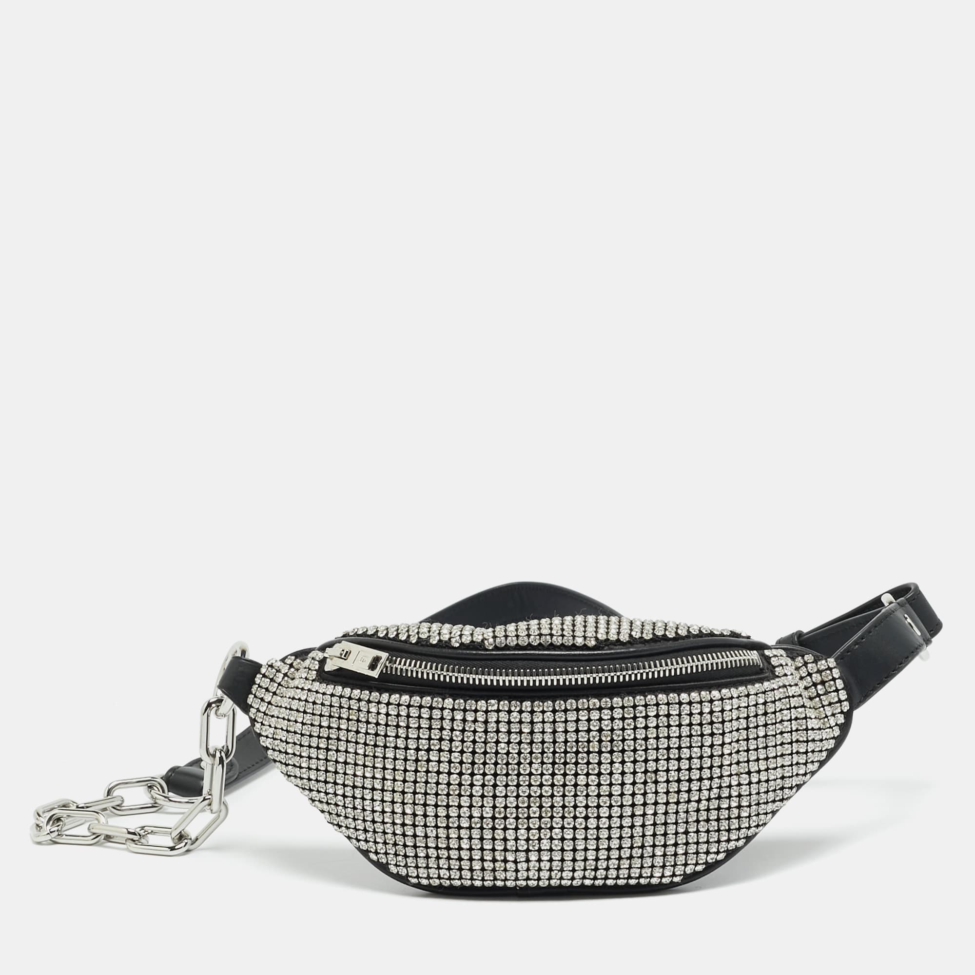 Alexander Wang Attica Mini Black Rhinestone Belt Bag