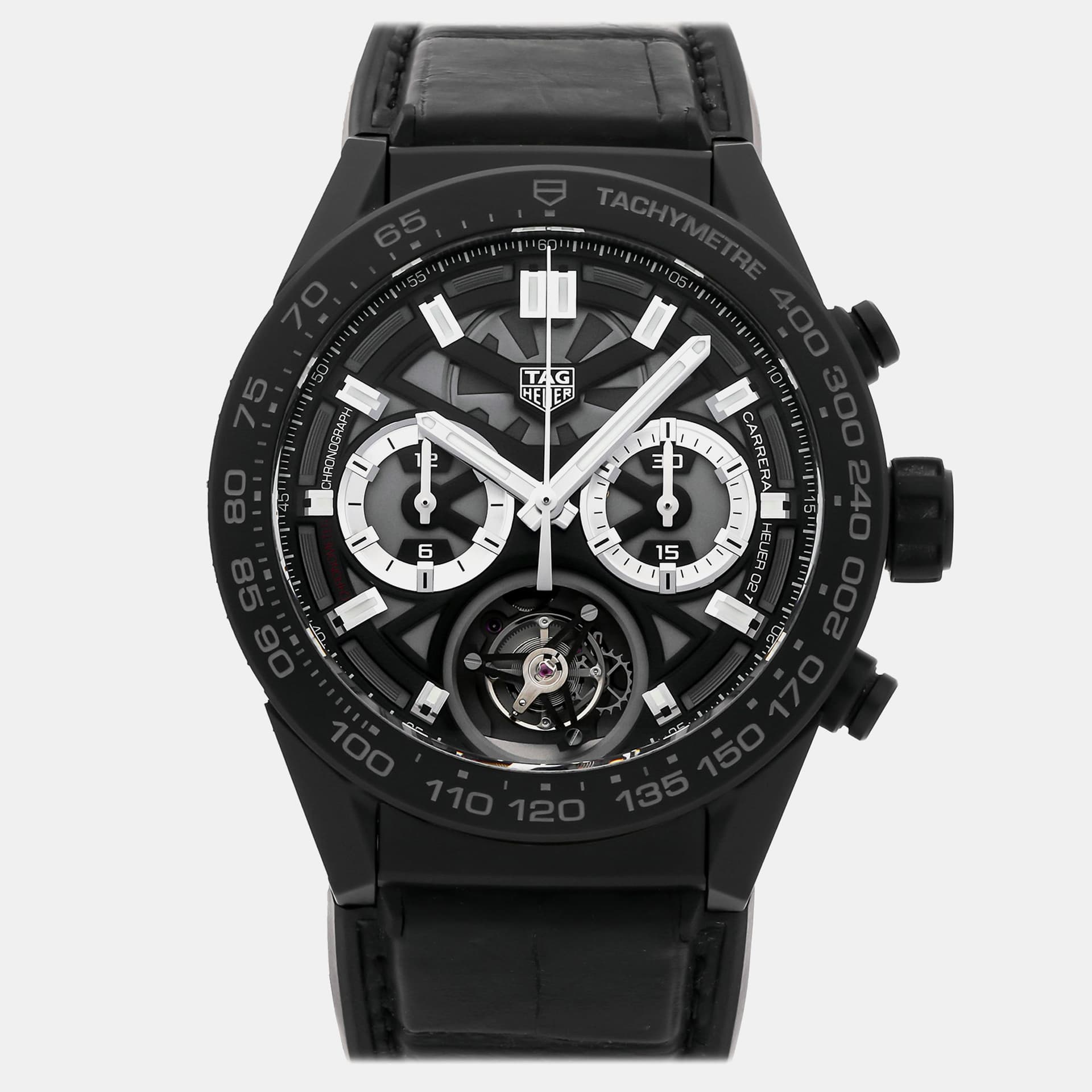 Tag Heuer Carrera Tourbillon CAR5A90.FC6415 Automatic Ceramic Men's Wristwatch 45 mm