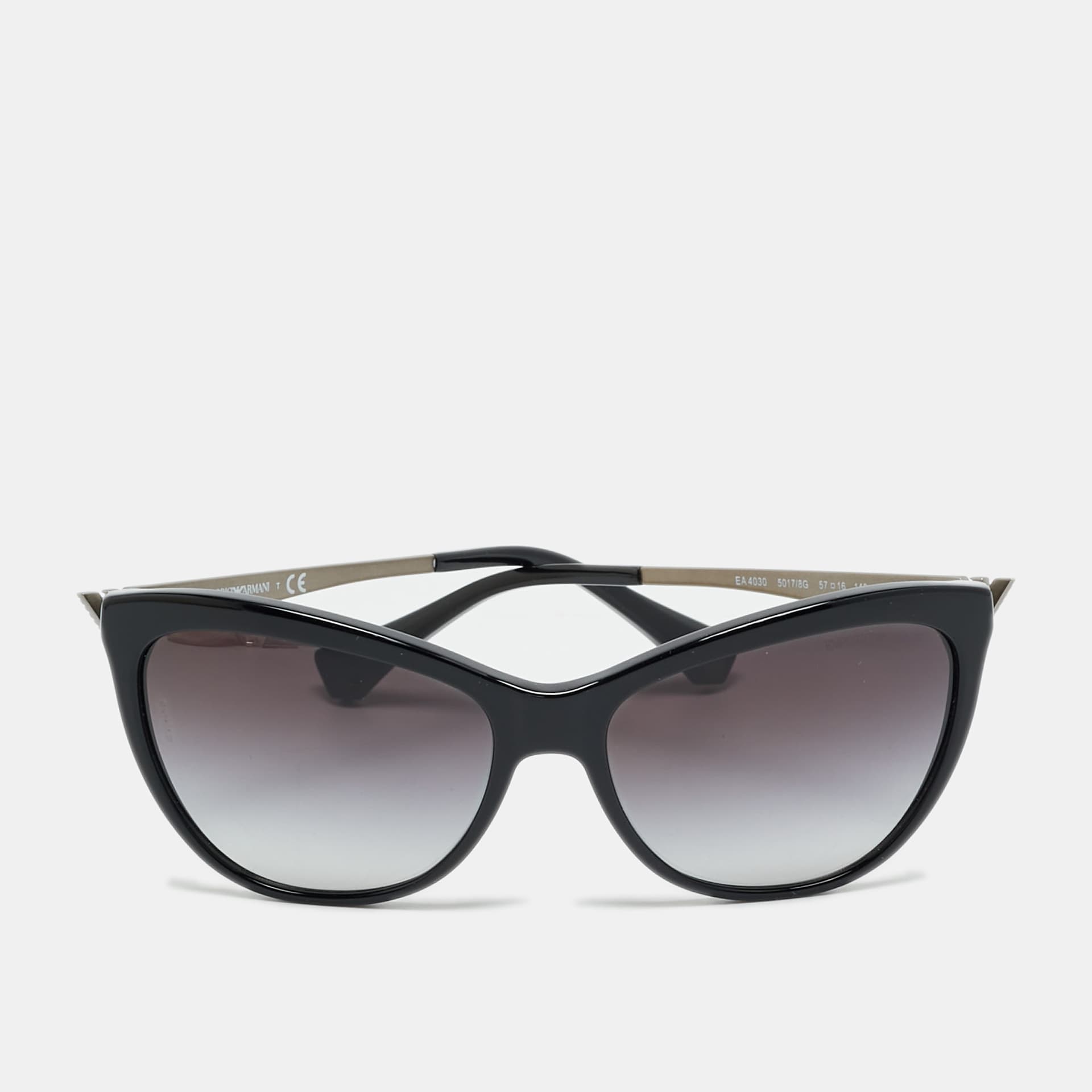 Emporio Armani Black Gradient EA 4030 Cat Eye Sunglasses