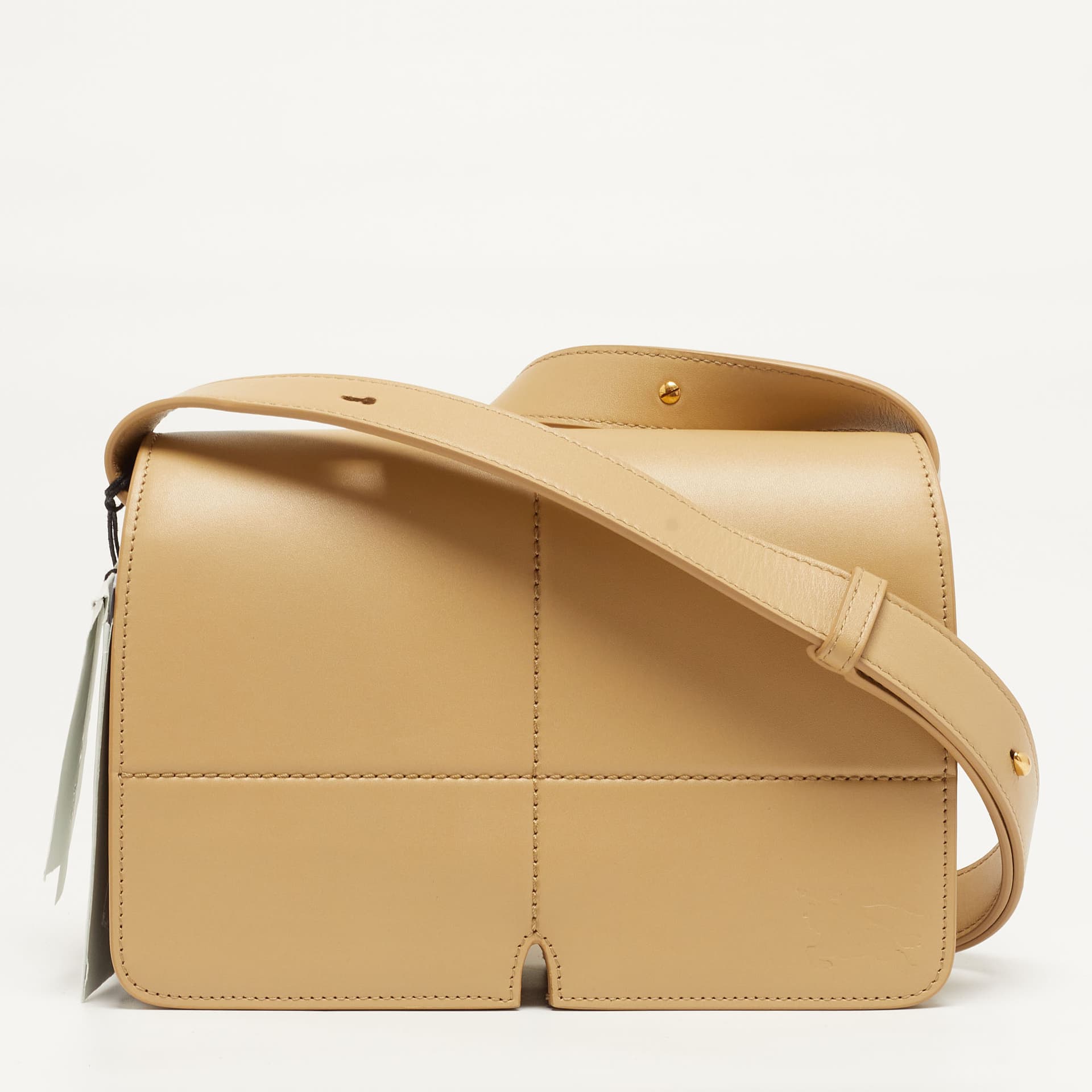 Burberry Snip Sand Beige Leather Shoulder Bag