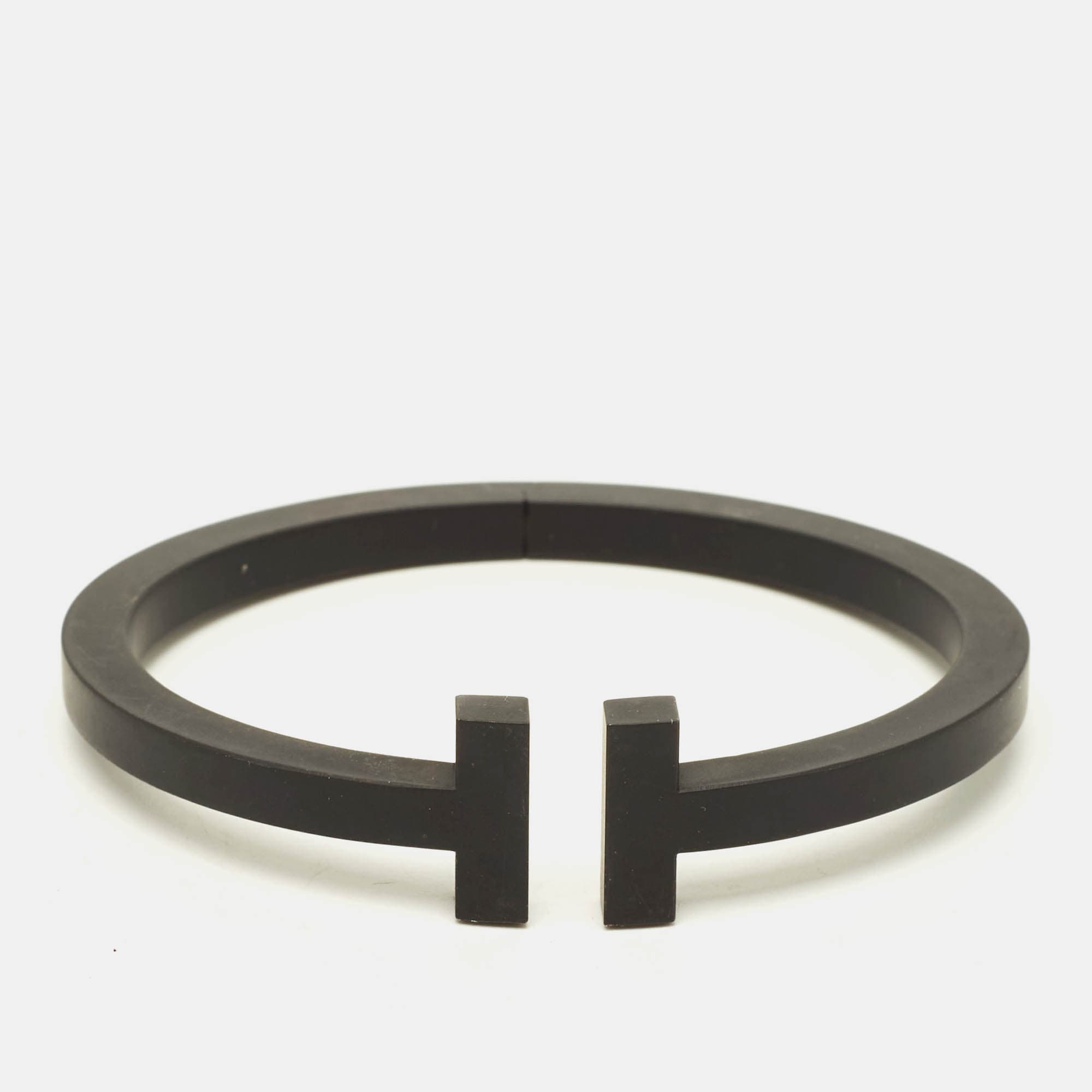 Tiffany & Co. T Square Black Tone Stainless Steel Bracelet
