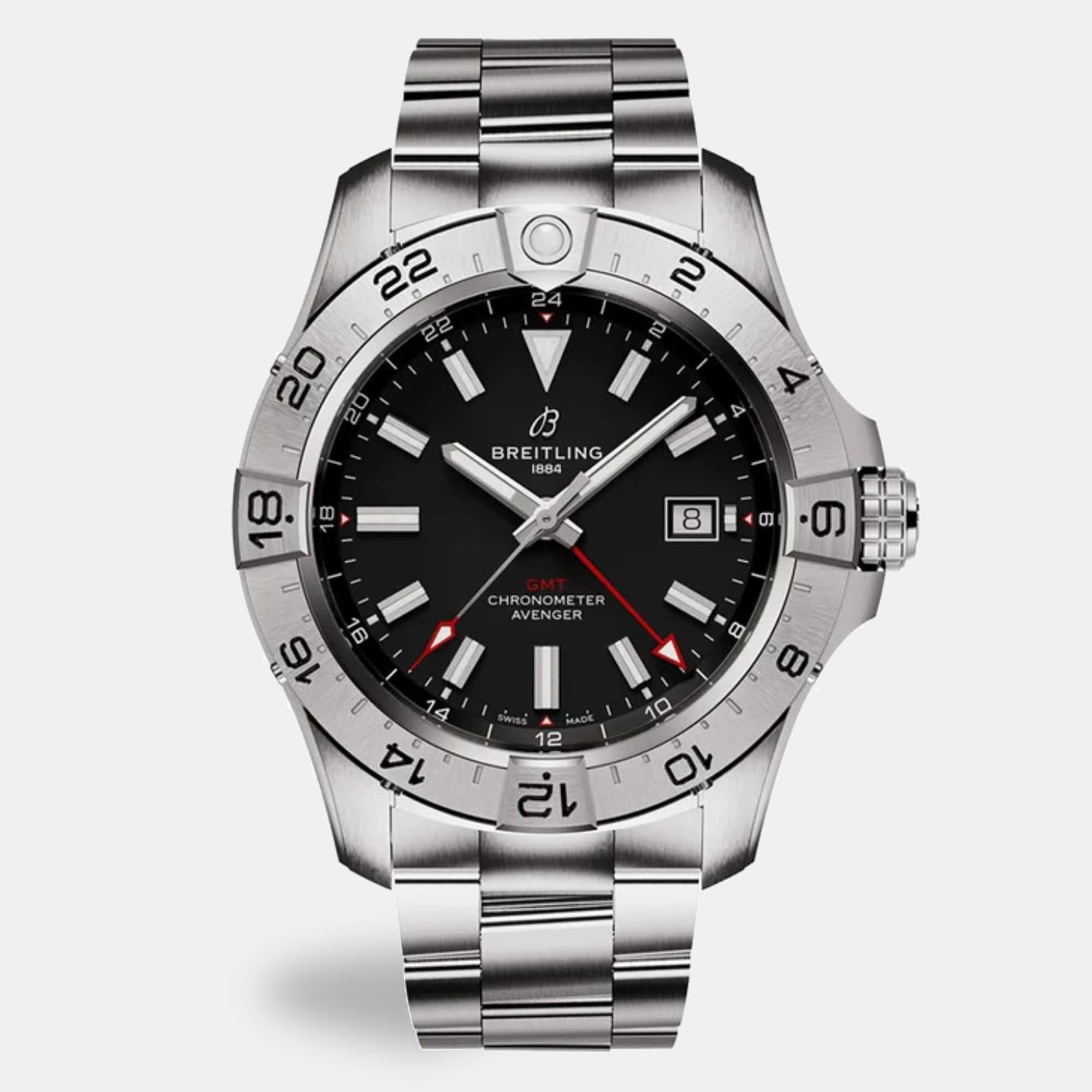 Breitling Avenger A32320101B1A1 Automatic Black Stainless Steel Men's Wristwatch 44 mm