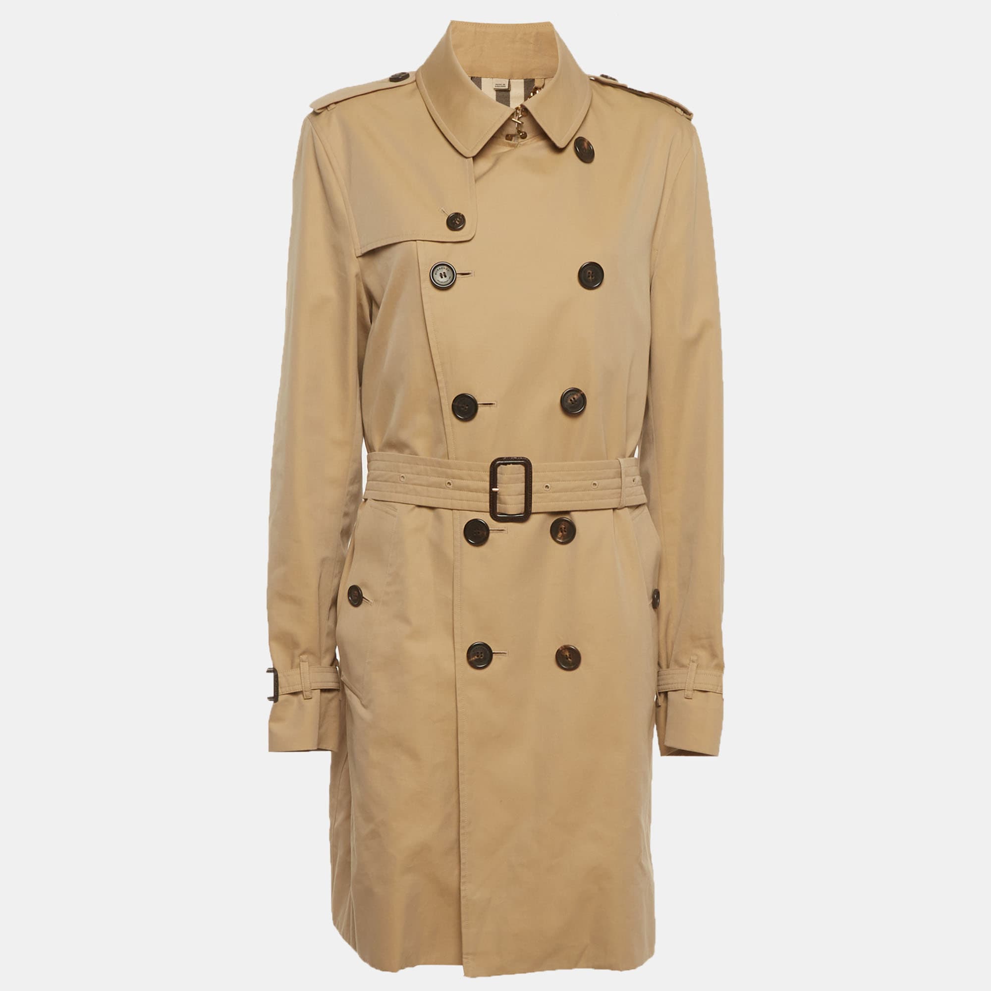 Burberry Beige Gabardine The Sandringham Long Trench Coat XL