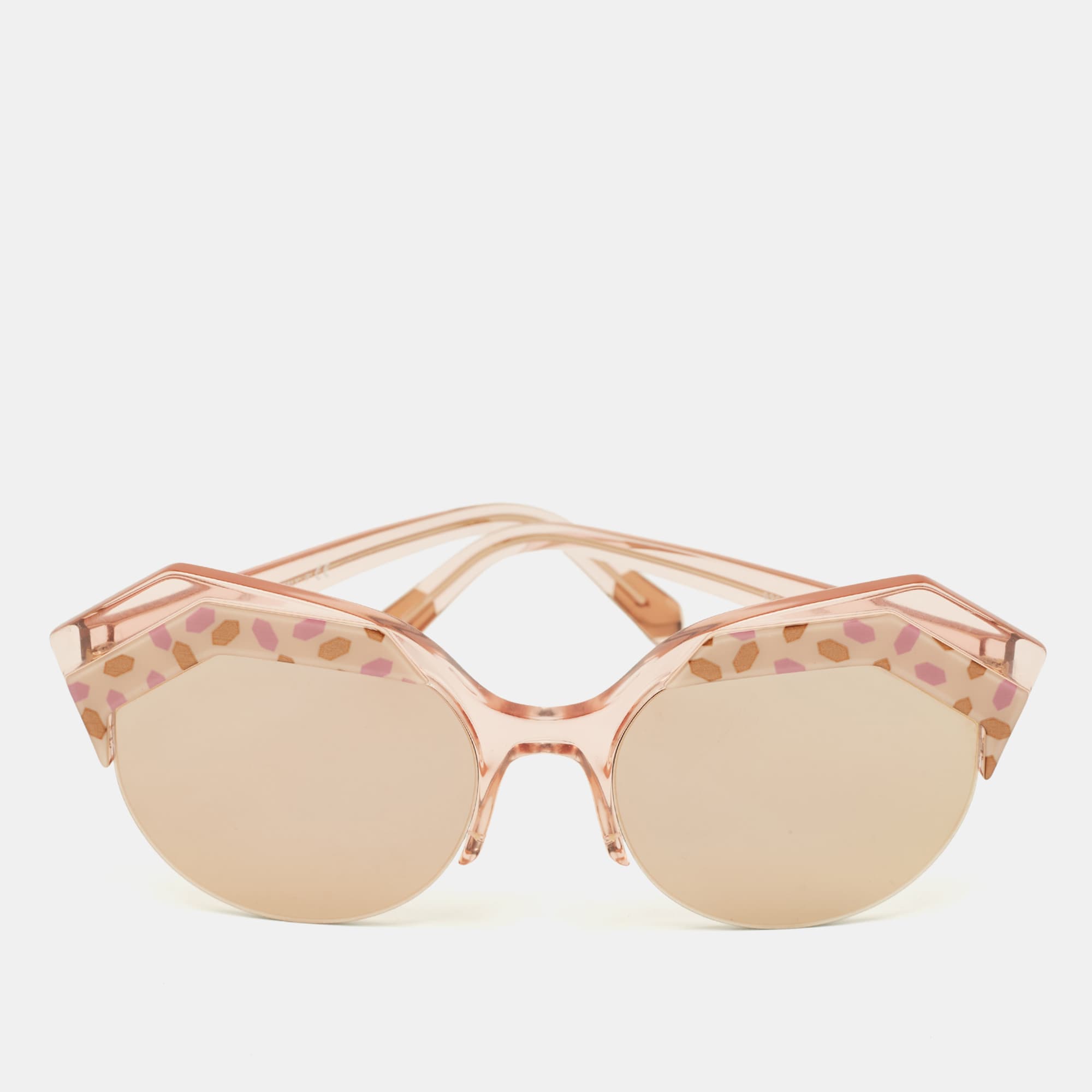 Bvlgari Rose Gold Mirror 8203 Serpenteyes Geometric Sunglasses