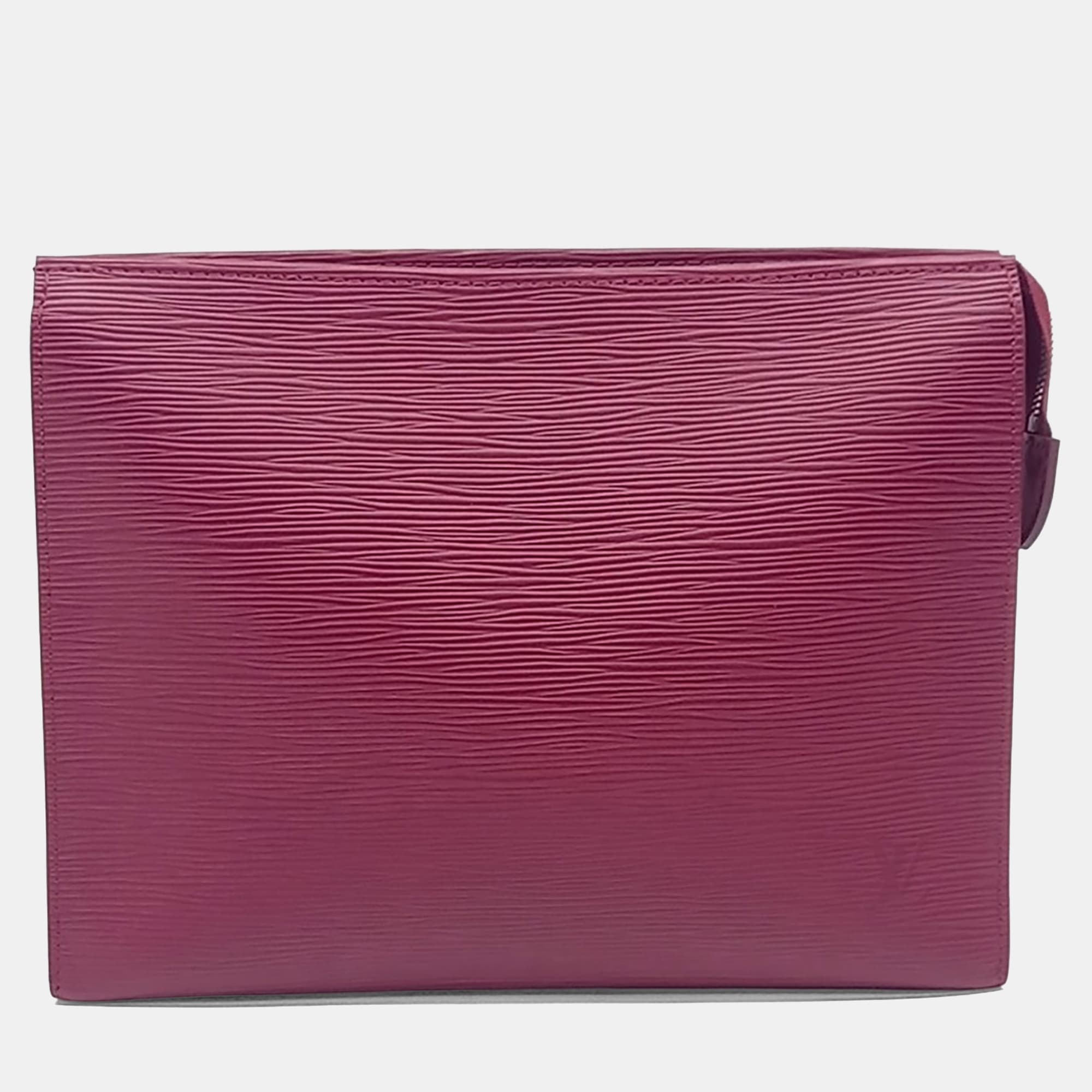 Louis Vuitton Pink Leather Epi Pochette Toilette
