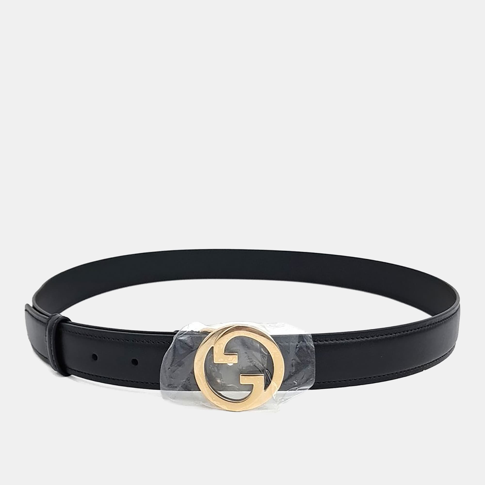 Gucci Leather Black Blondie Belt