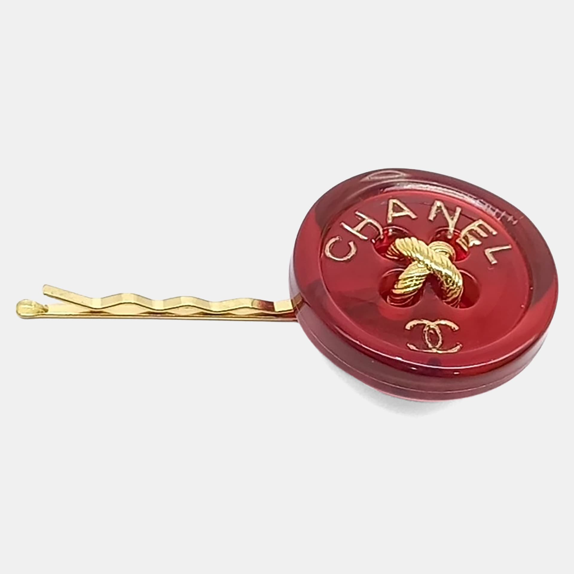 Chanel Gold Tone Metal Hairpin