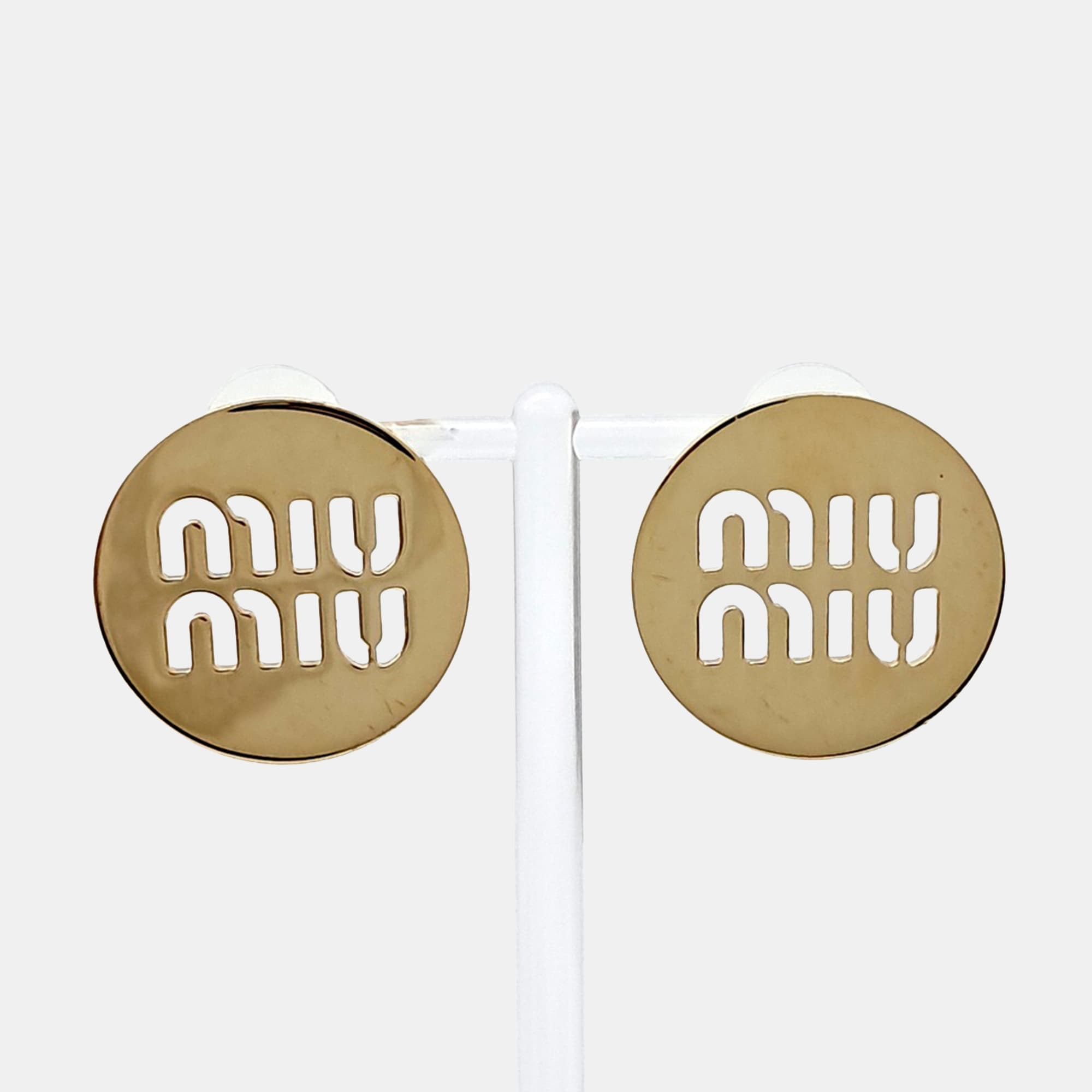 Miu Miu  Gold Tone Earrings