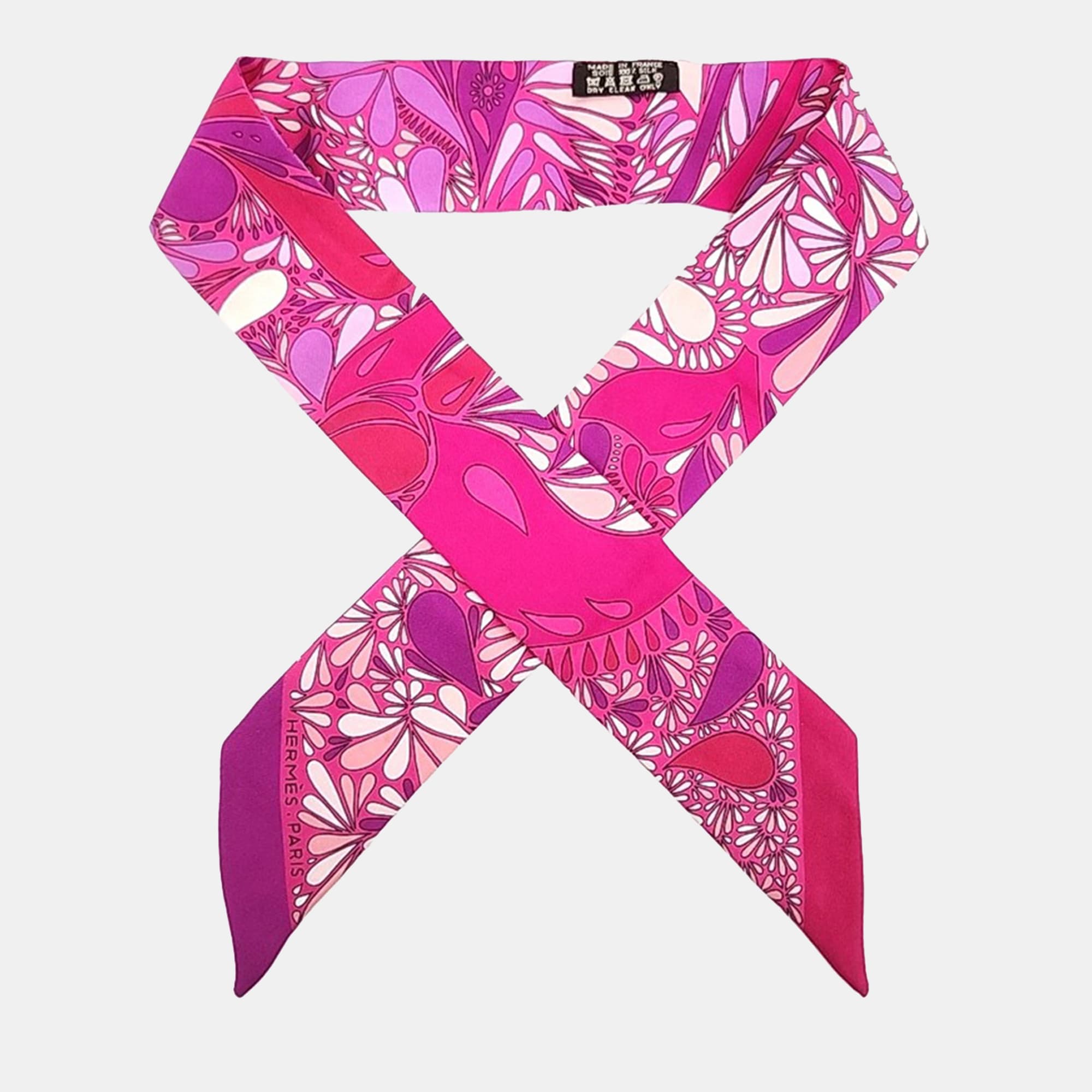 Hermes Twilly Pink Silk Scarf