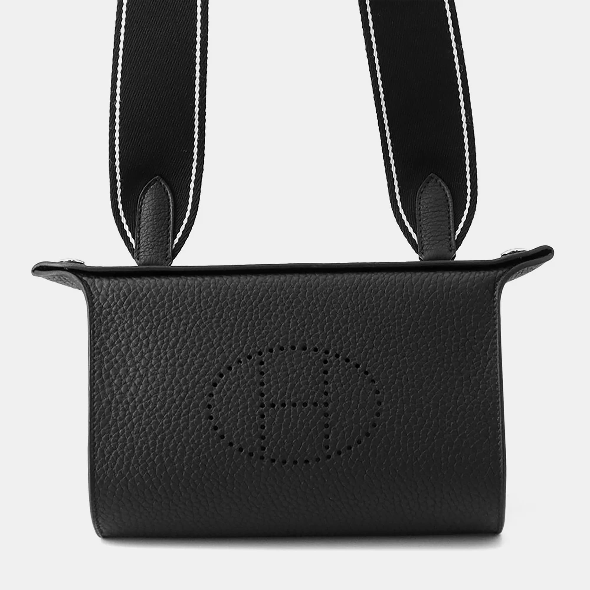 Hermes Vide Poche Black Togo Calfskin Leather Bag