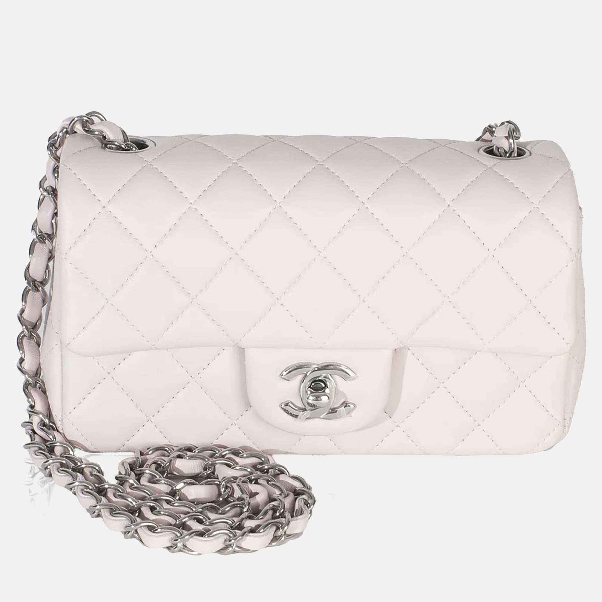 Chanel Rectangle Mini Flap Clair Quilted Lambskin Bag