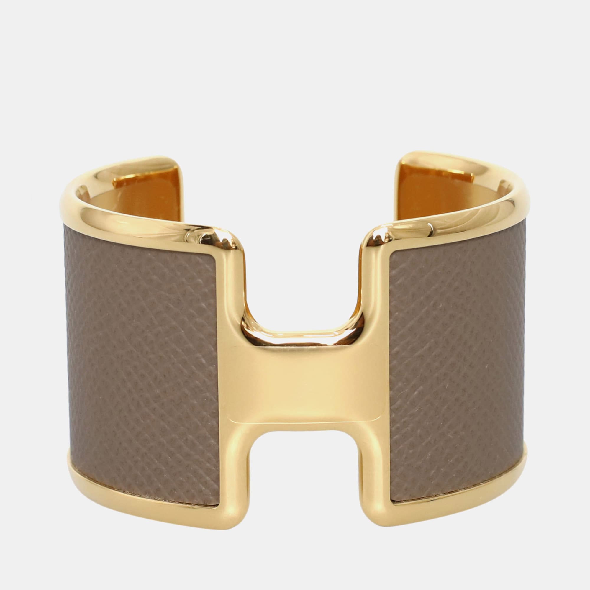 Hermes Olympe Epsom, Gold Cuff Bracelet