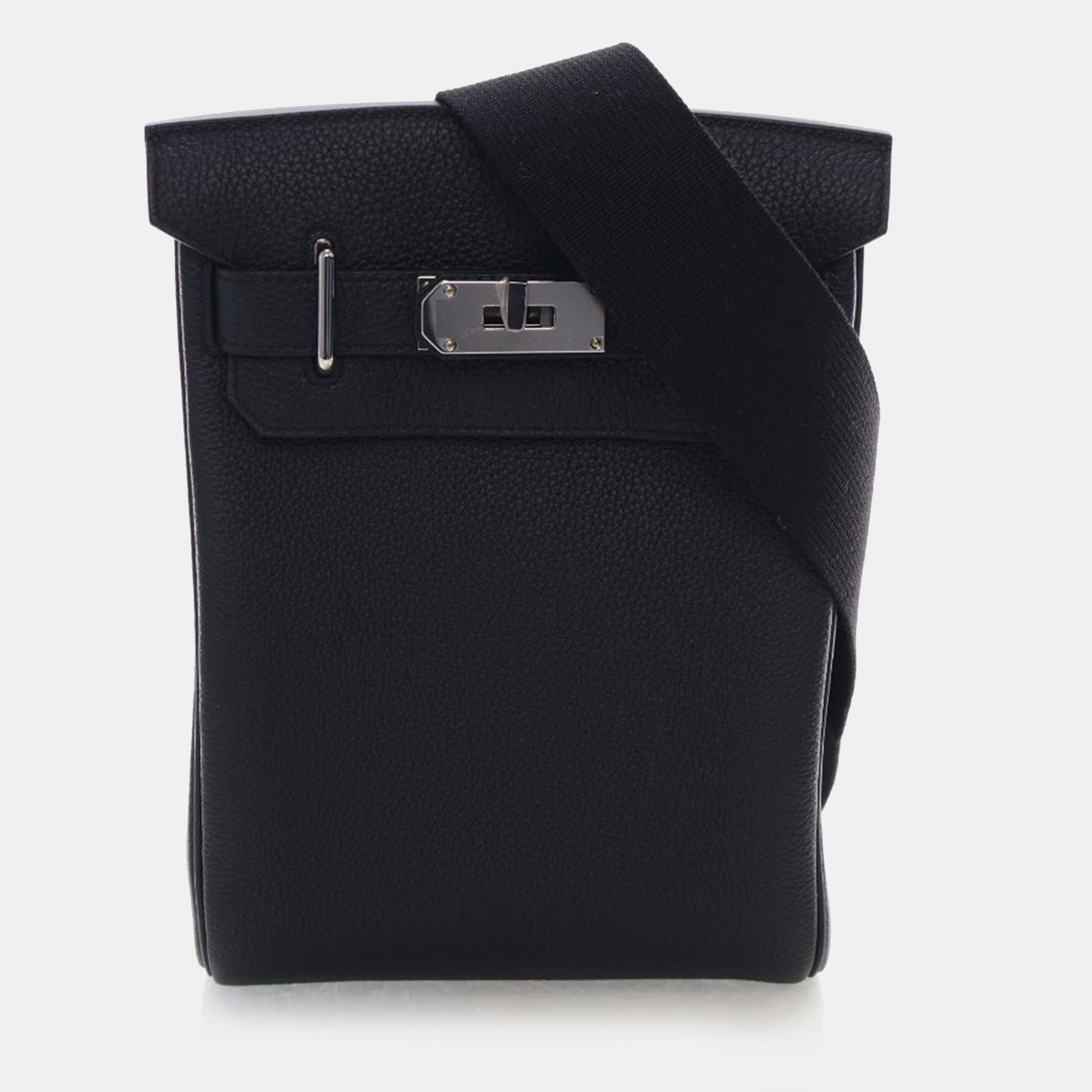 Hermes Hac a Dos PM Black Togo Calfskin Leather Backpack