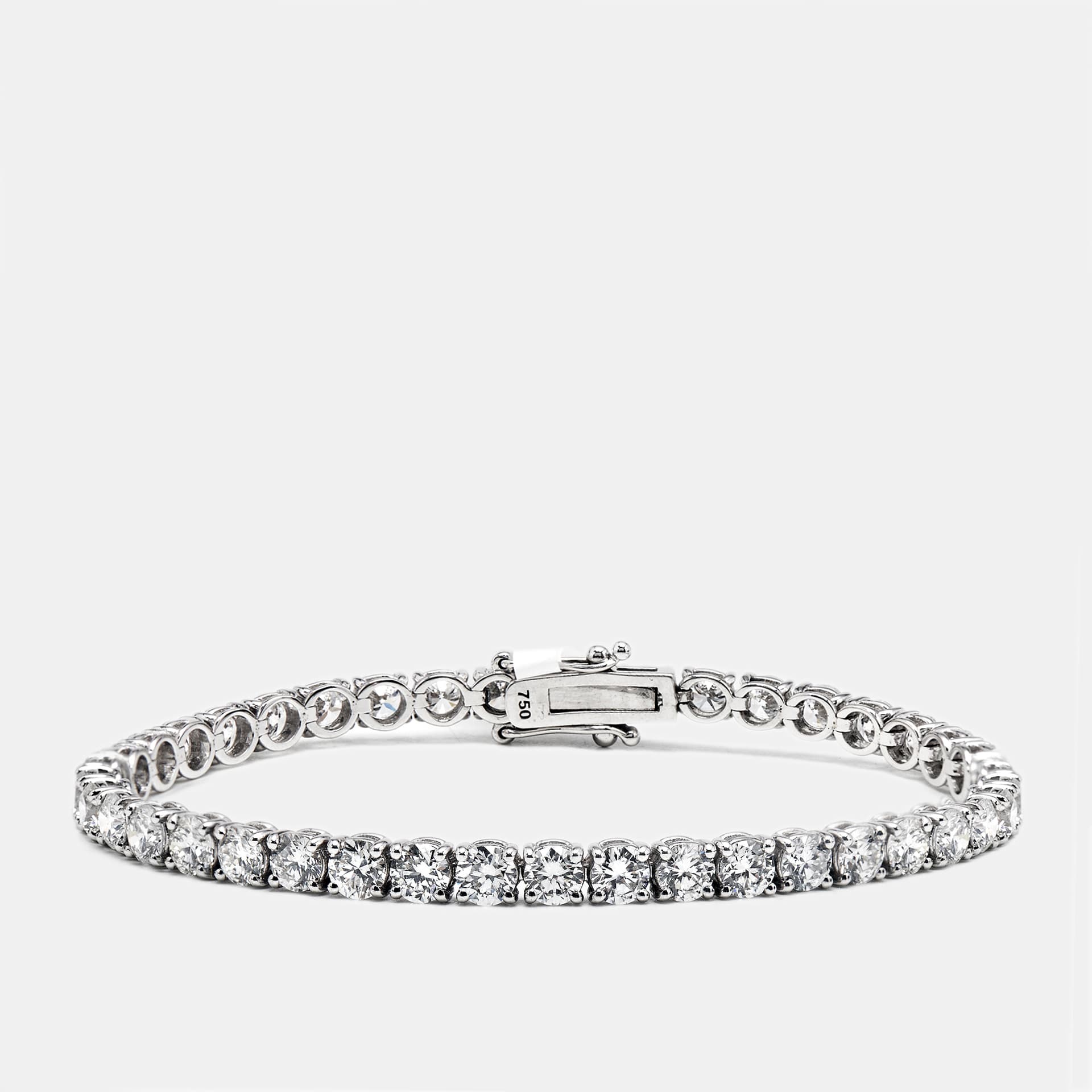 11.5 cts Round Lab Grown Diamonds 18k White Gold Bracelet