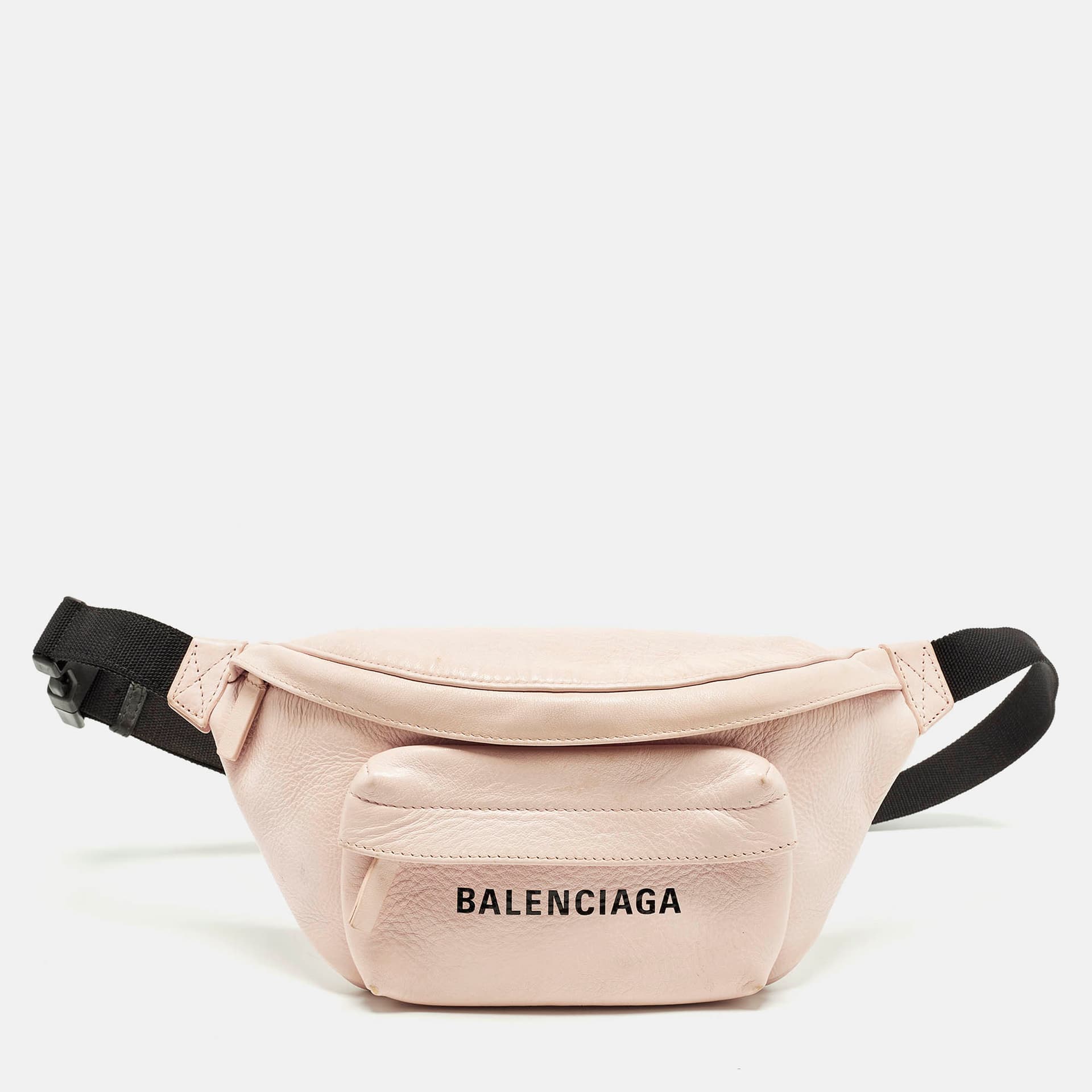 Balenciaga Everyday Pink/Black Leather Belt Bag