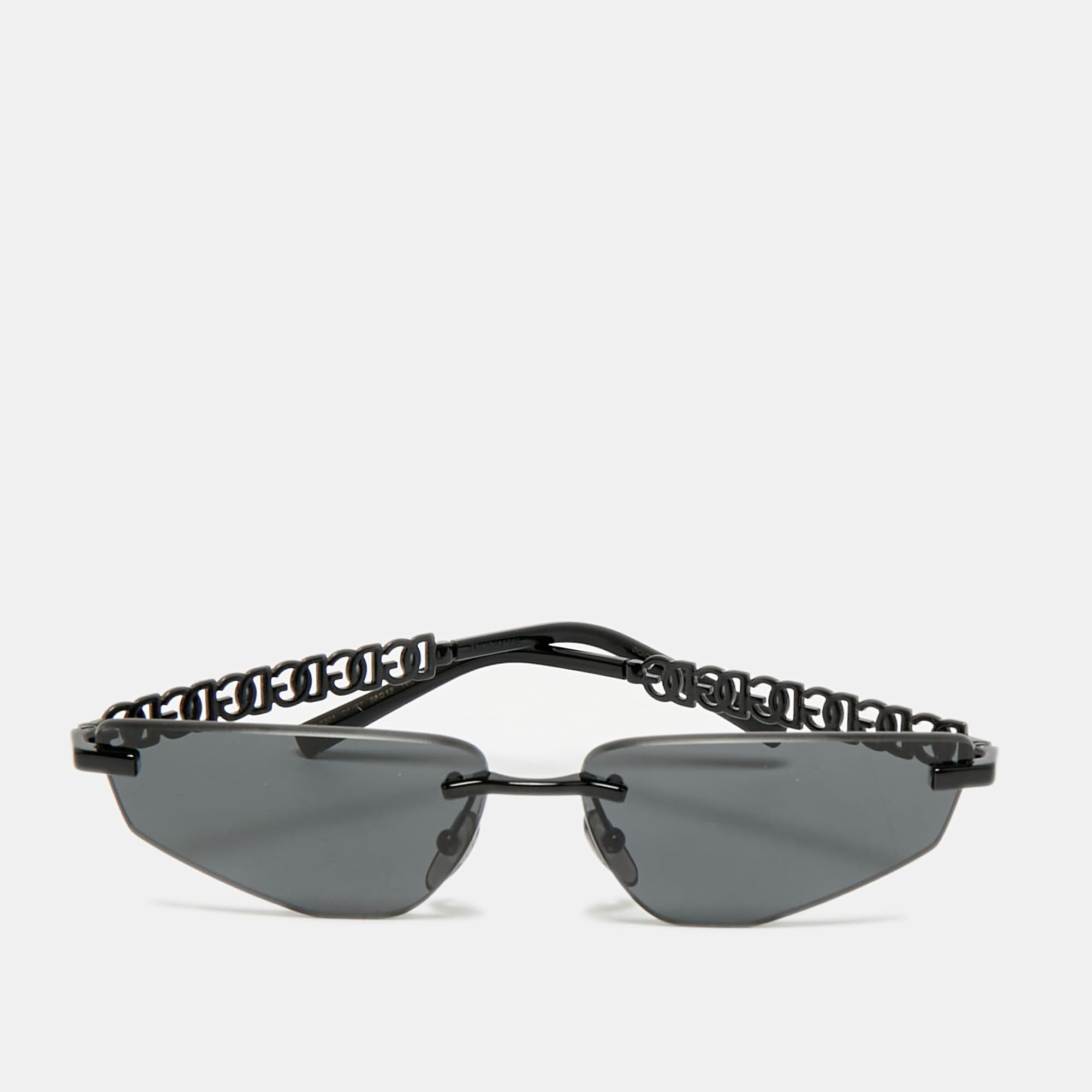 Dolce & Gabbana Black DG2301 Logo Cat Eye Sunglasses