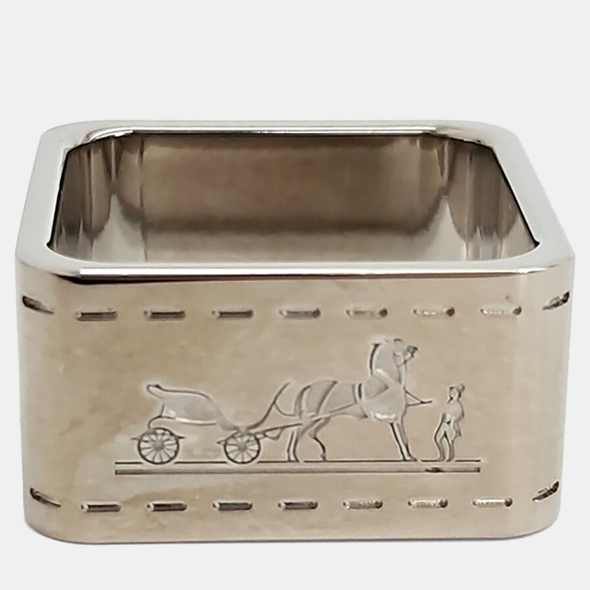 Hermes Silver Scarf Ring