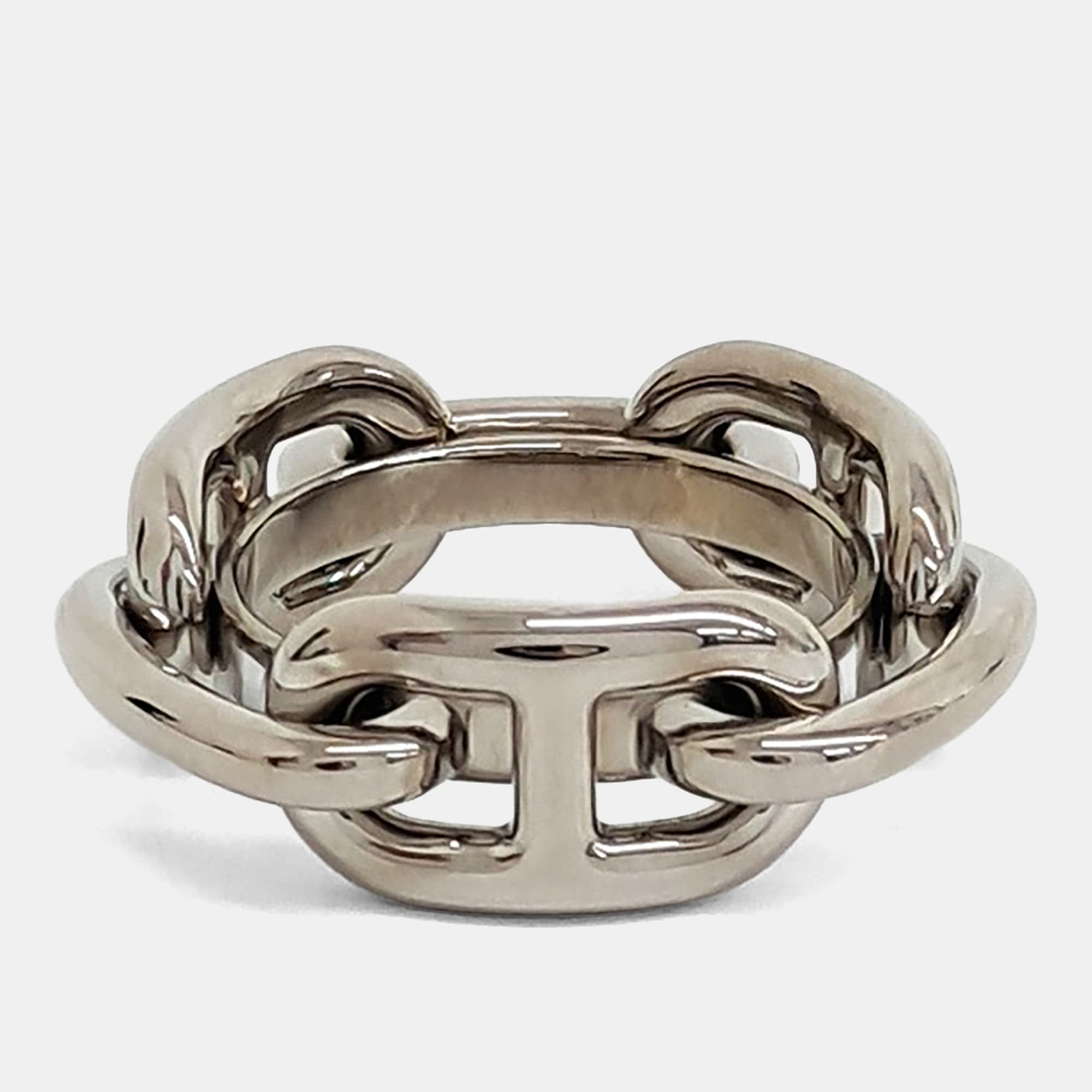 Hermes Silver Scarf Ring