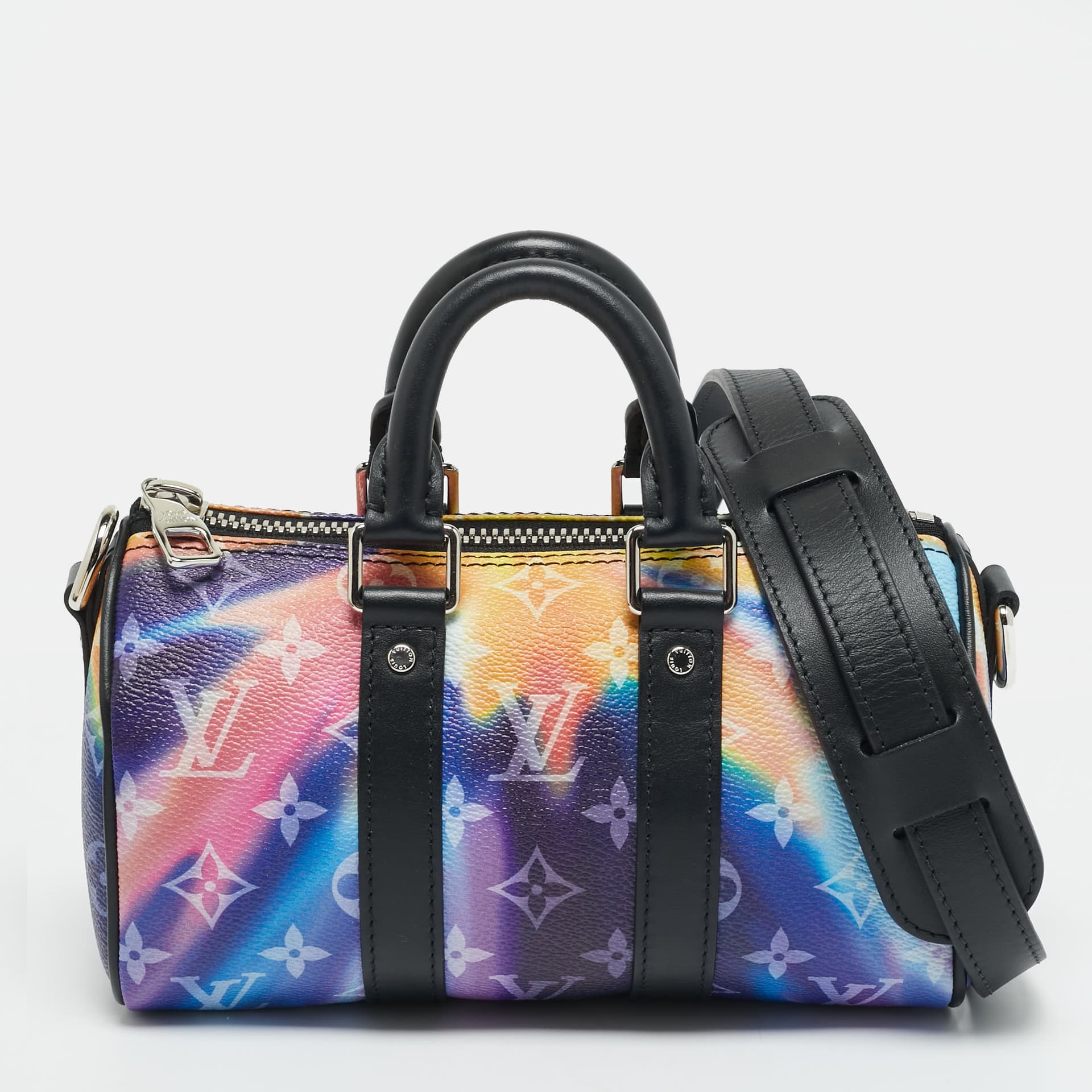 Louis Vuitton Keepall Bandouliere XS Limited Edition Monogram Sunset Canvas Satchel