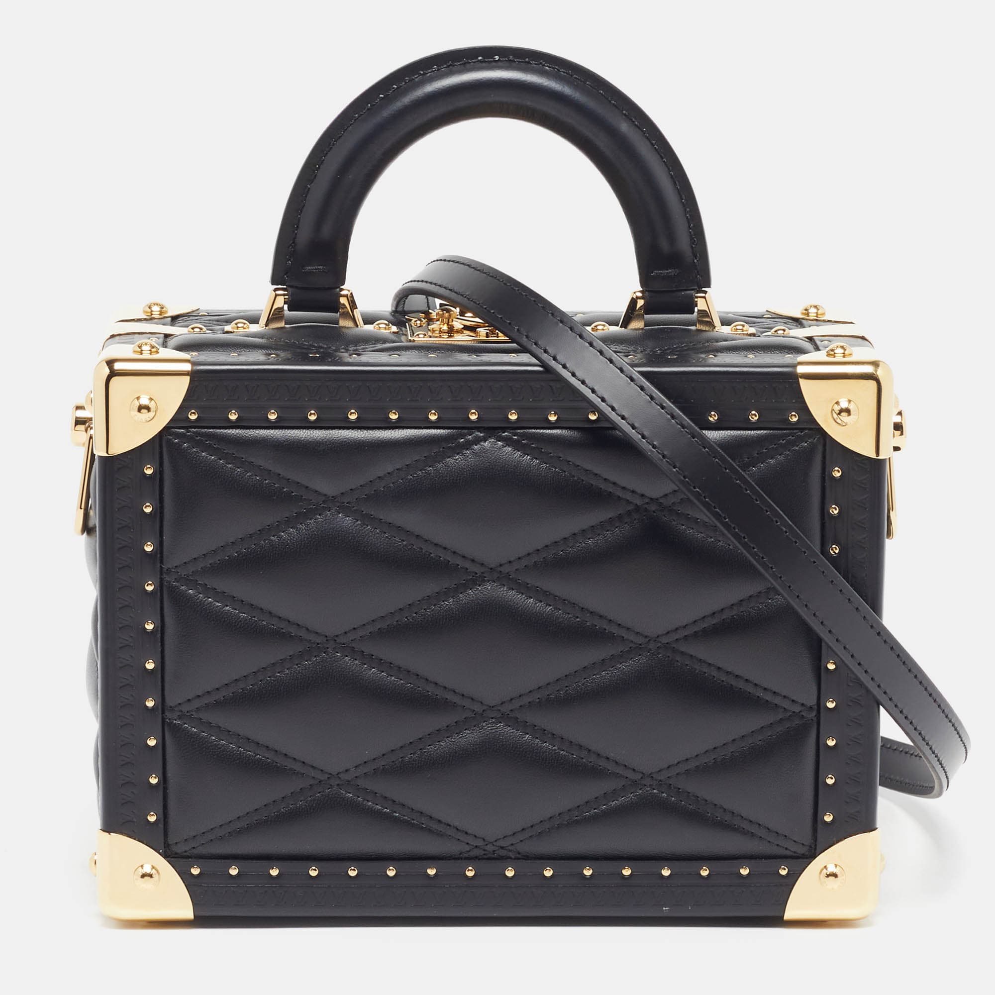 Louis Vuitton Valise Petite Black Malletage Leather Top Handle Bag