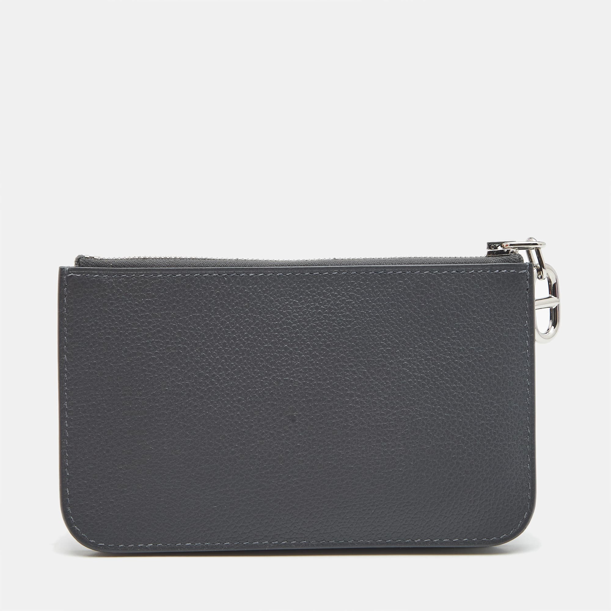 Hermes Zipengo Chaine d'Ancre Gris Misty Evercolor Leather Card Holder