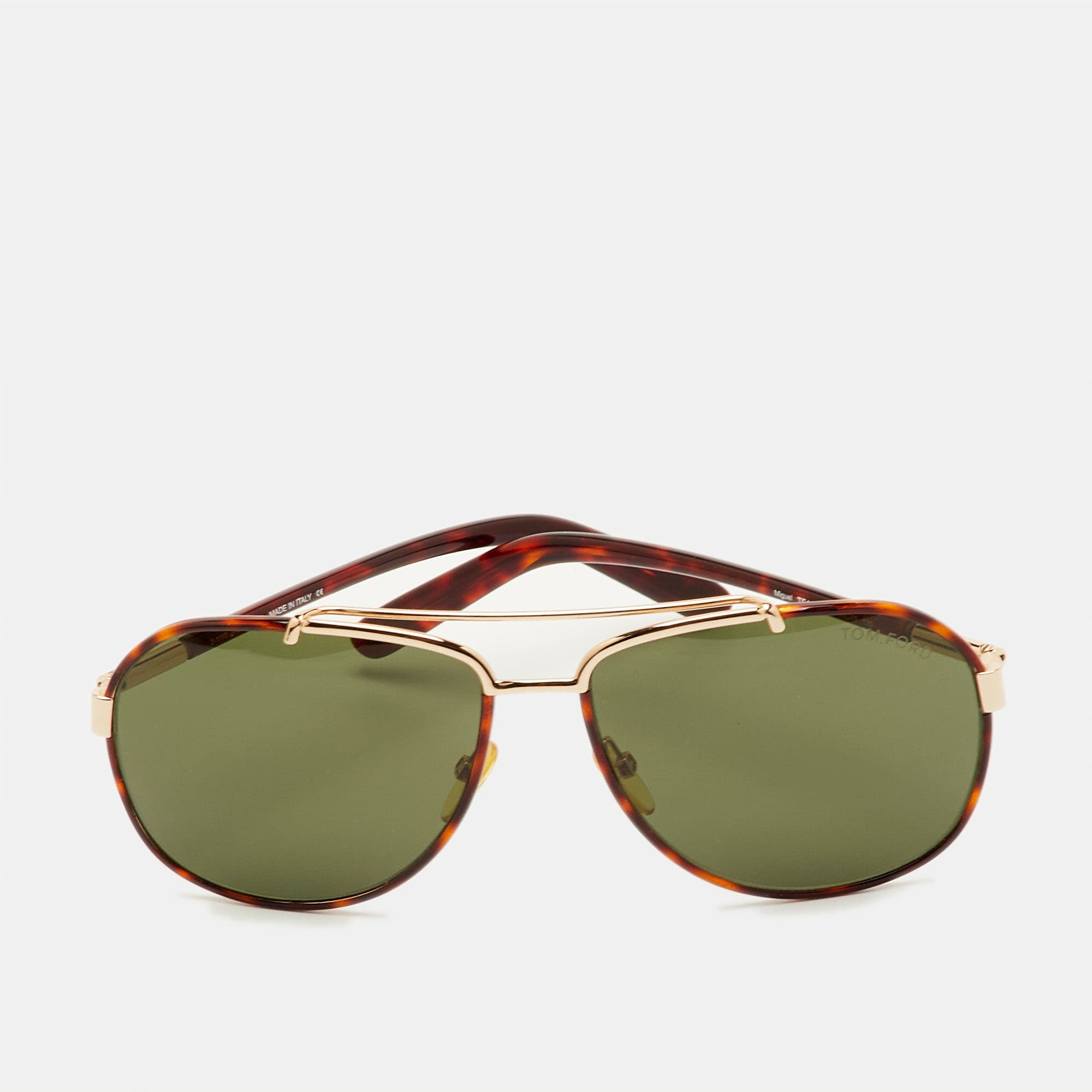Tom Ford Tortoise Shell/Green TF148 Aviator Sunglasses