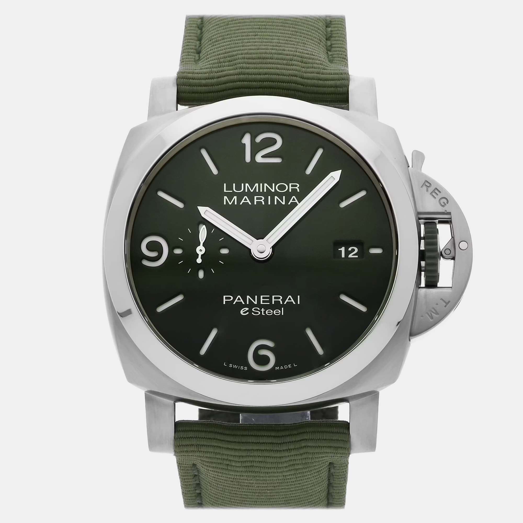 Pre-Owned Panerai Luminor Marina Verde Smeraldo eSteel PAM 1356