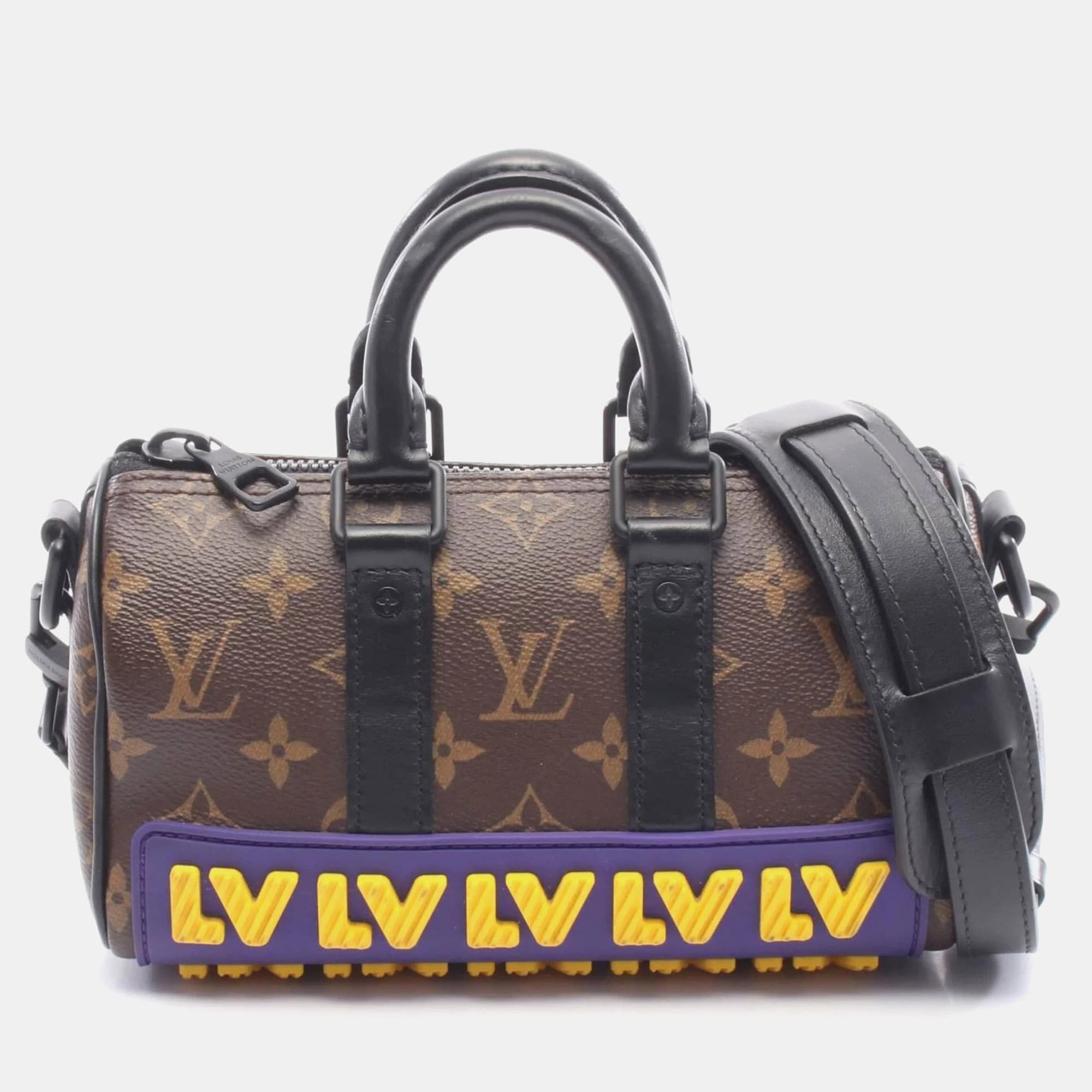 Louis Vuitton Keepall XS Multicolor Coated Canvas Leather Rubber Duffel Bag