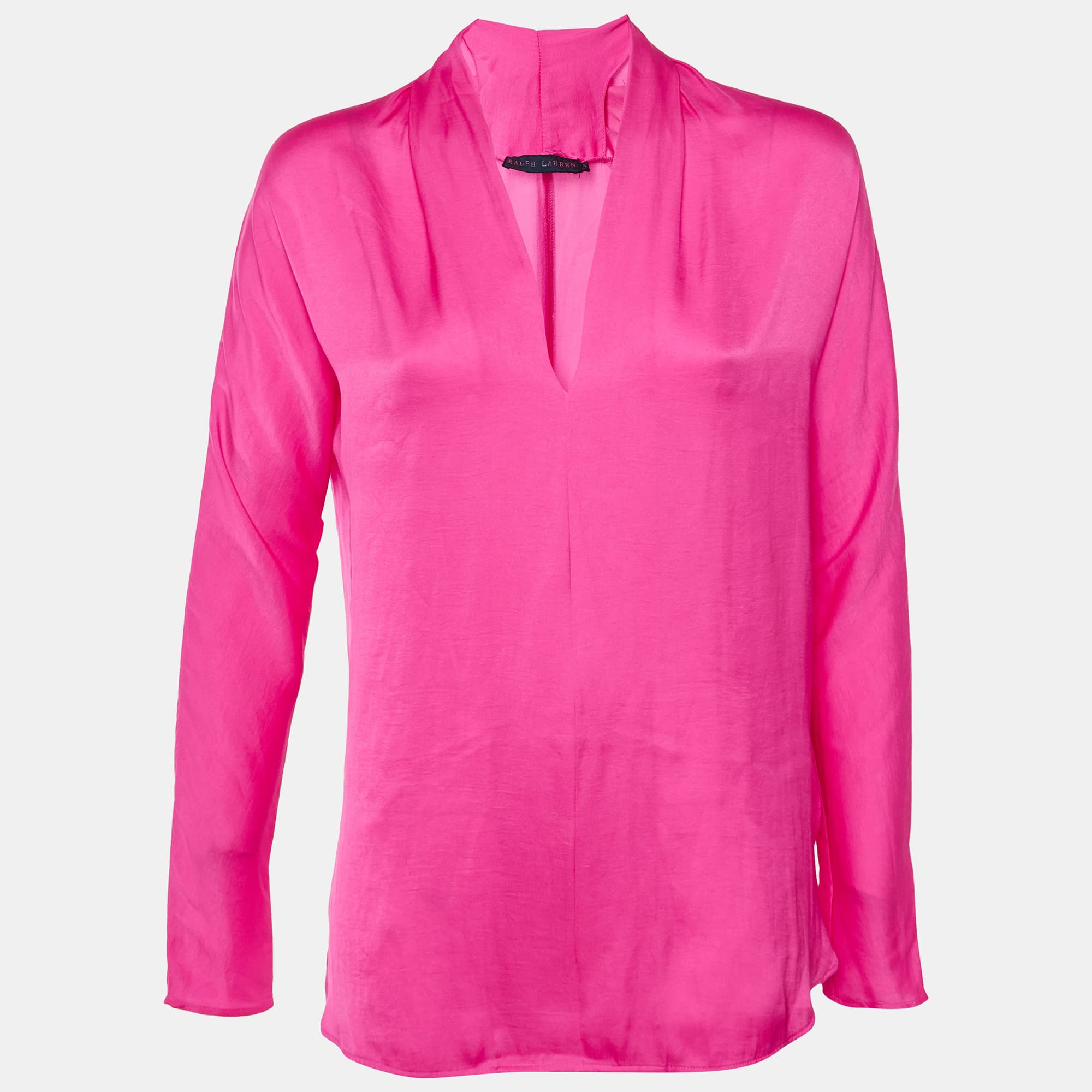 Ralph Lauren Neon Pink Georgette Tunic S