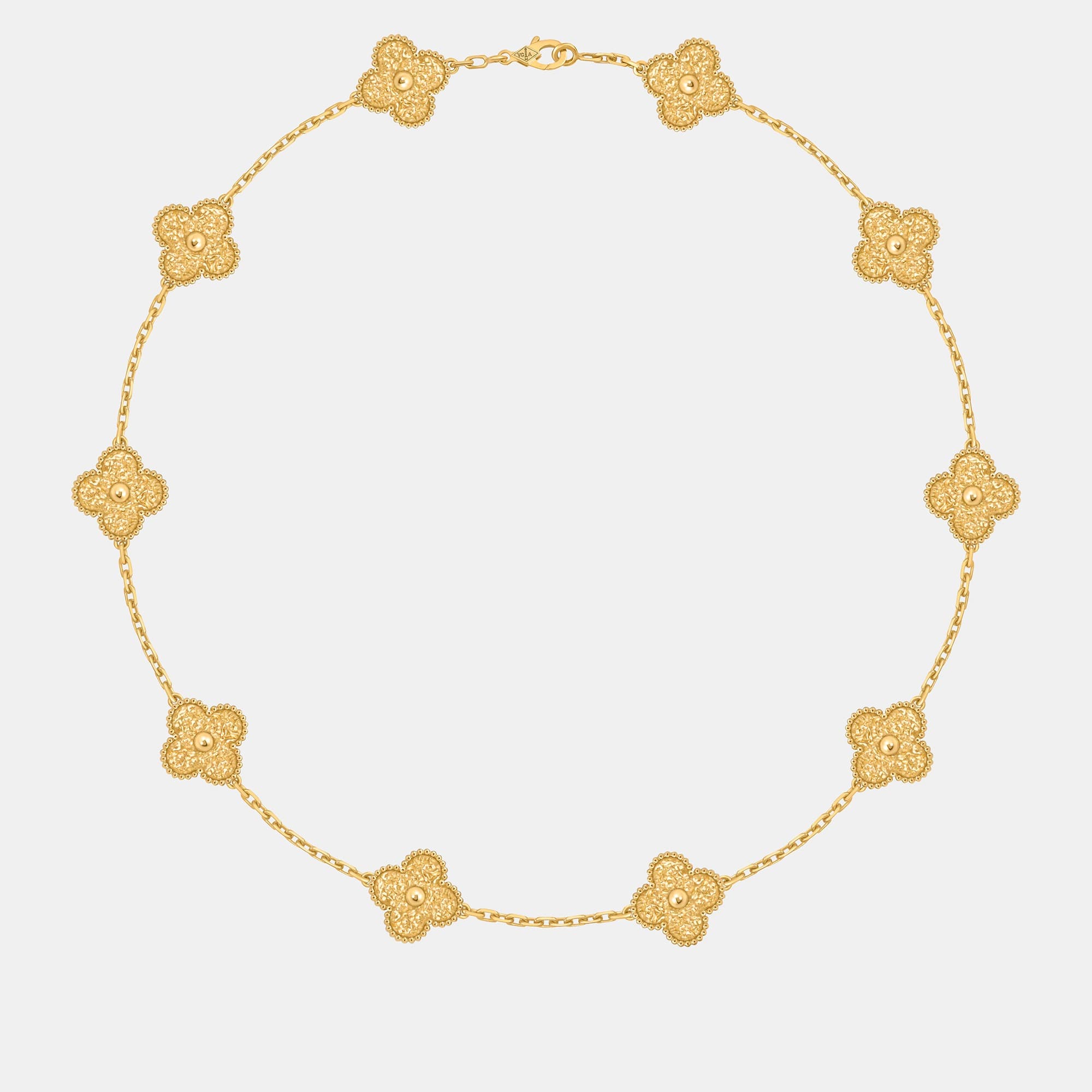 Van Cleef & Arpels Vintage Alhambra 10 motifs 18k Yellow Gold Necklace