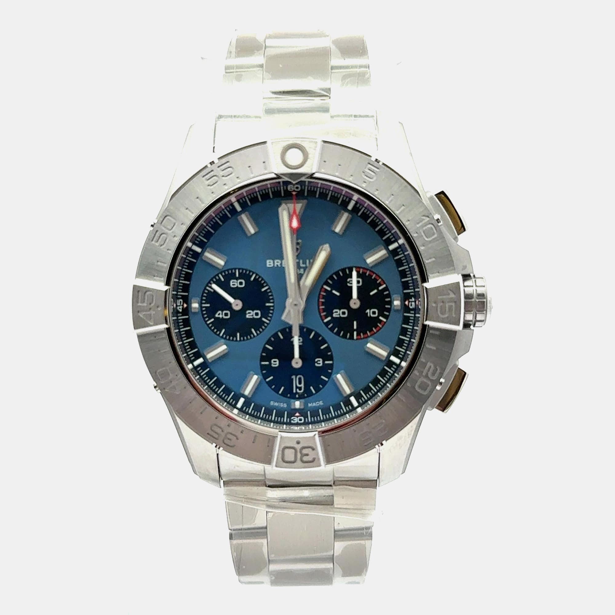 Breitling Avenger B01 Chronograph 44 AB0147101C1A1 Automatic Blue Stainless Steel Men's Wristwatch 44mm