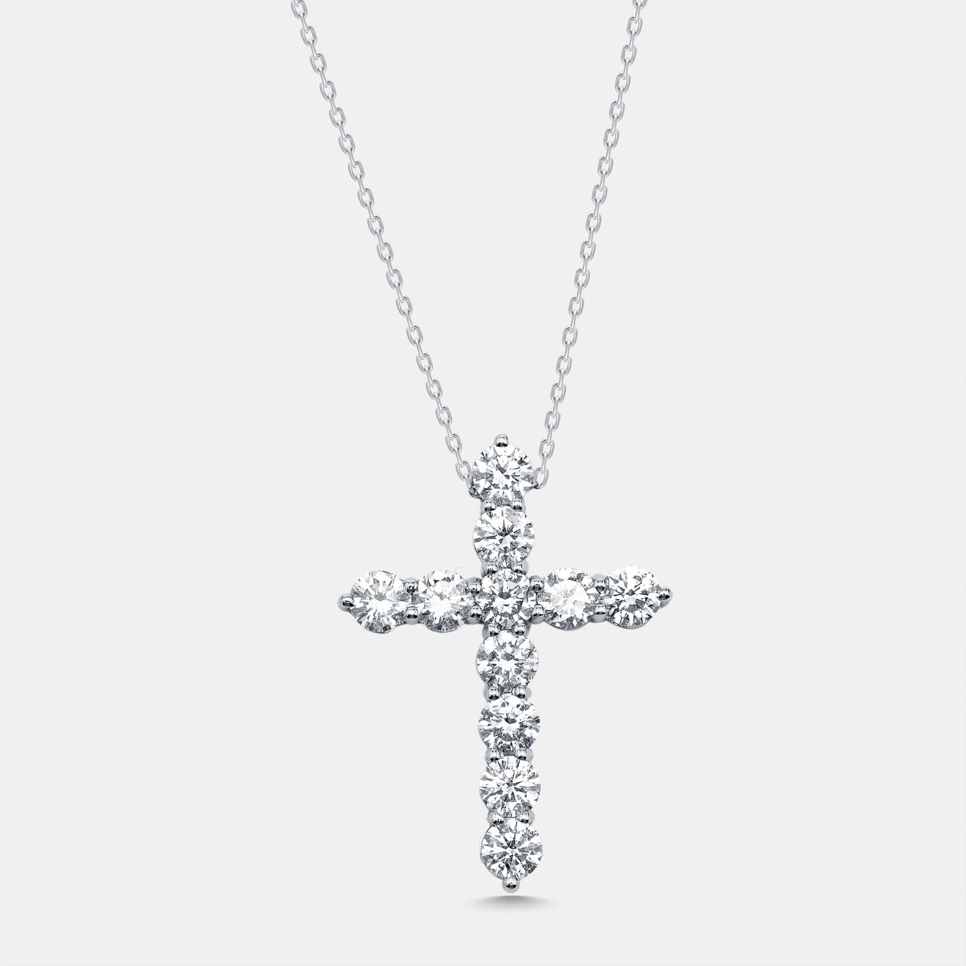 1.98 cts Round Lab Grown Diamond 14K White Gold Pendant Necklace