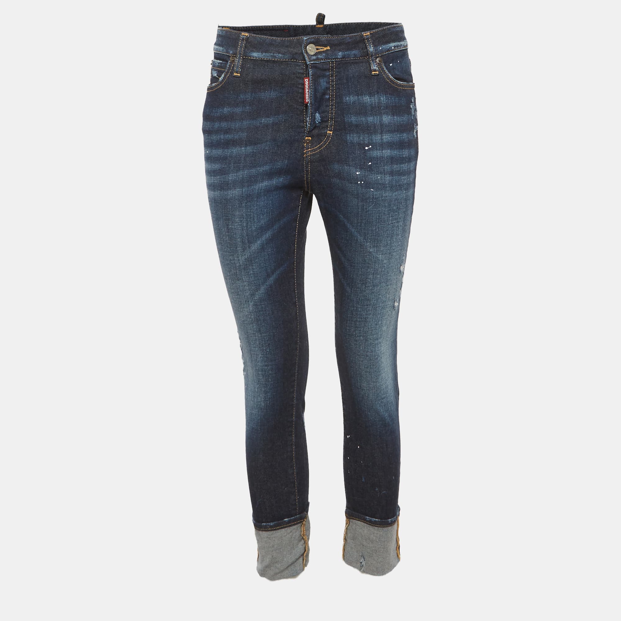 Dsquared2 Blue Denim Distressed Jeans S/Waist 29"