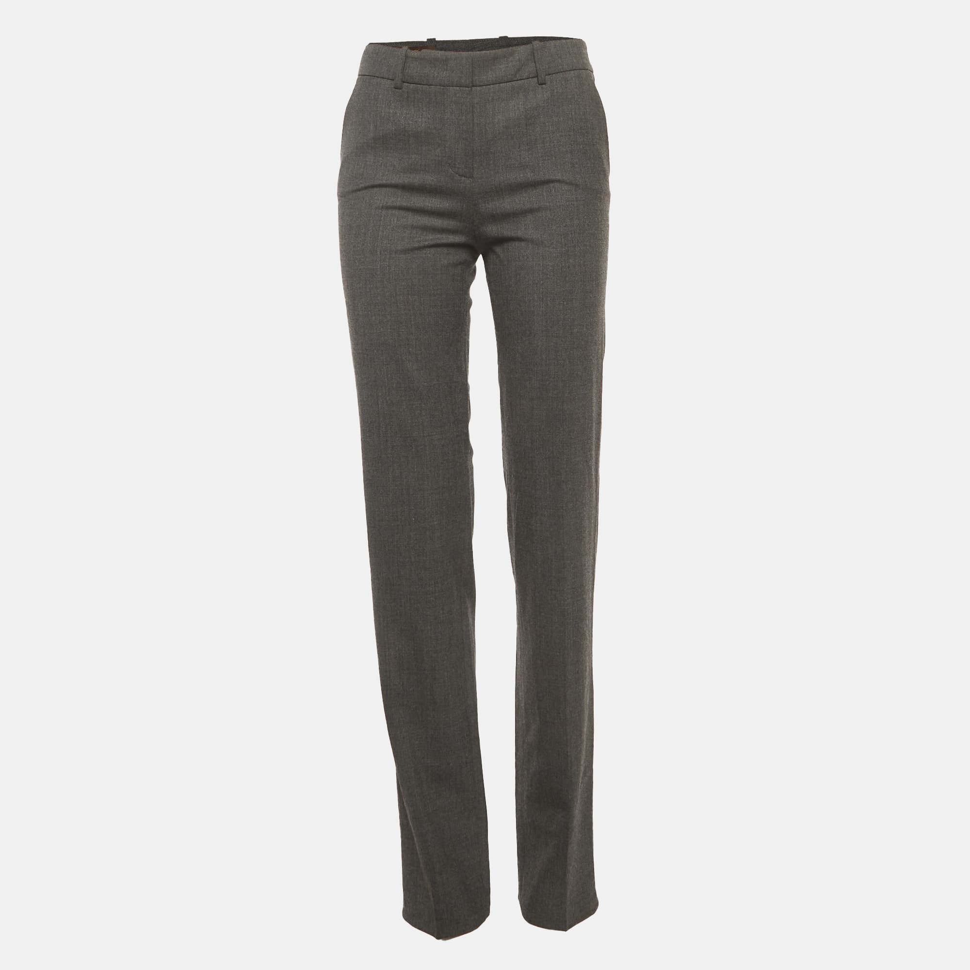 Loro Piana Grey Wool Trousers S