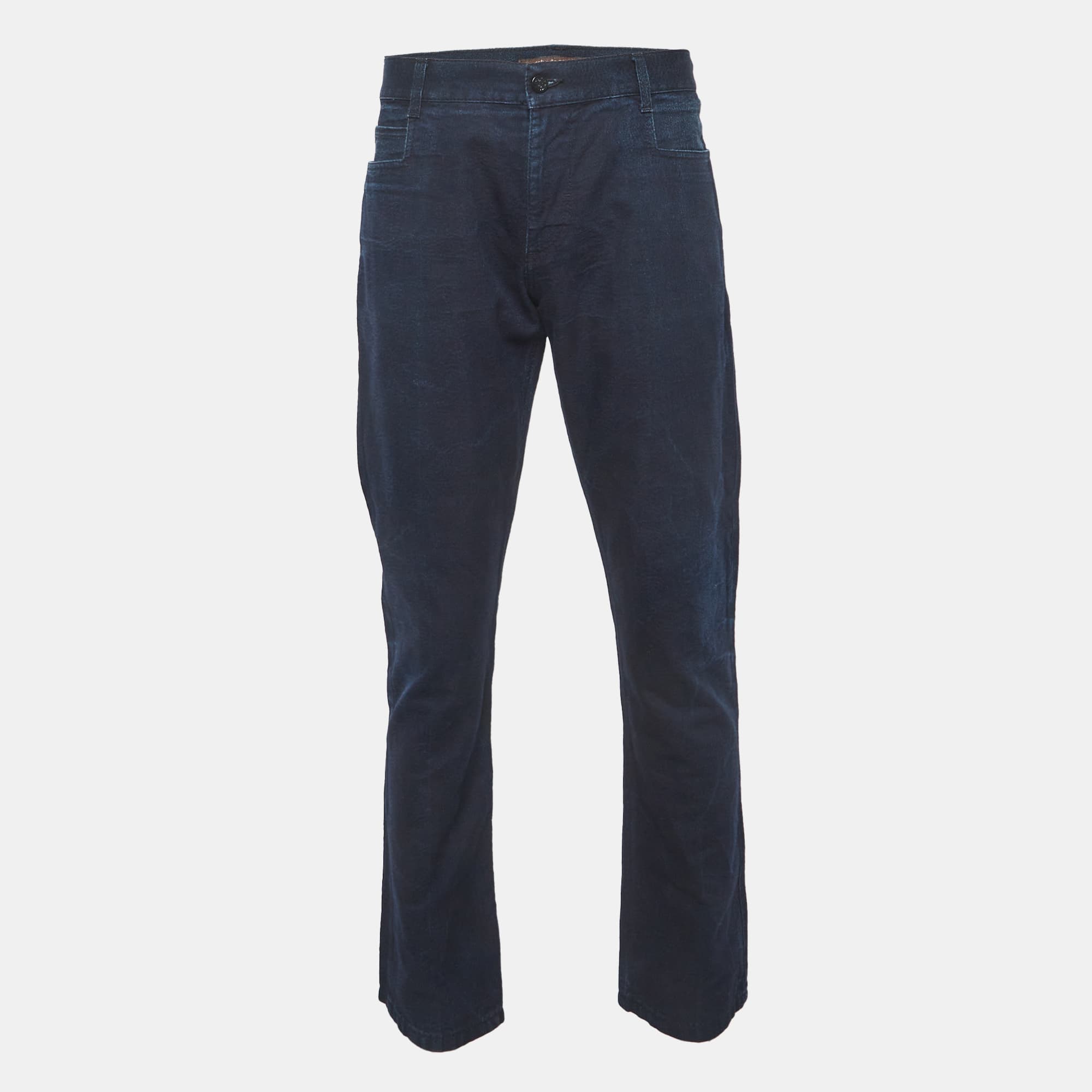 Roberto Cavalli Dark Blue Denim Straight Fit Jeans XXL/Waist 35"