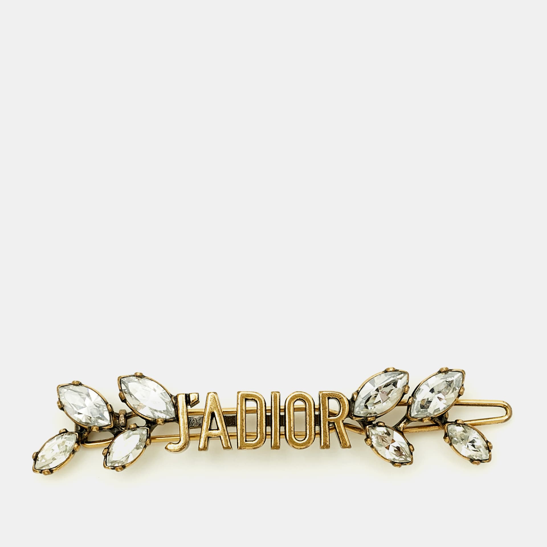 Dior J'Adior Crystals Gold Tone Metal Pin