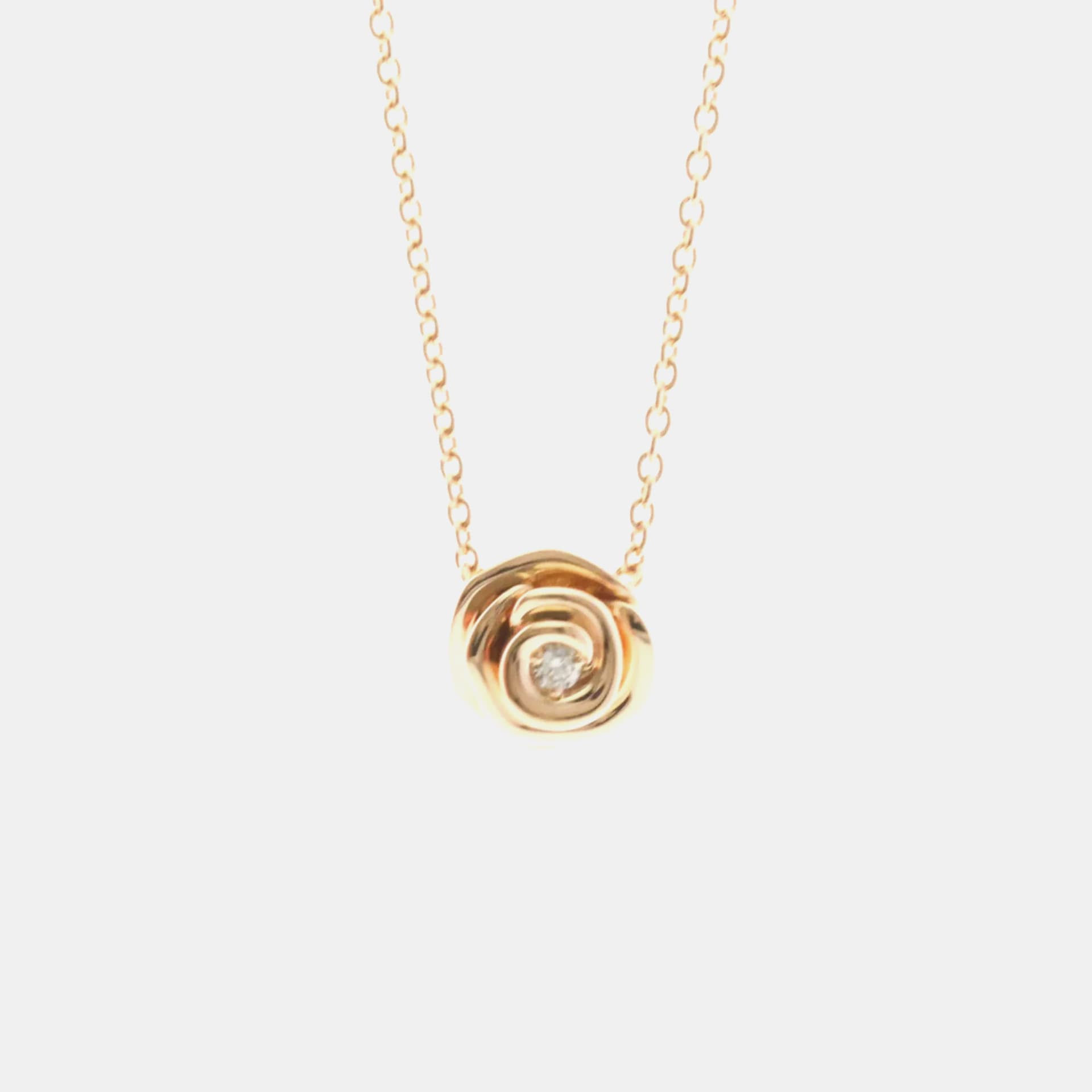 Dior Rose Dior Couture 18k Pink Gold Diamond Necklace