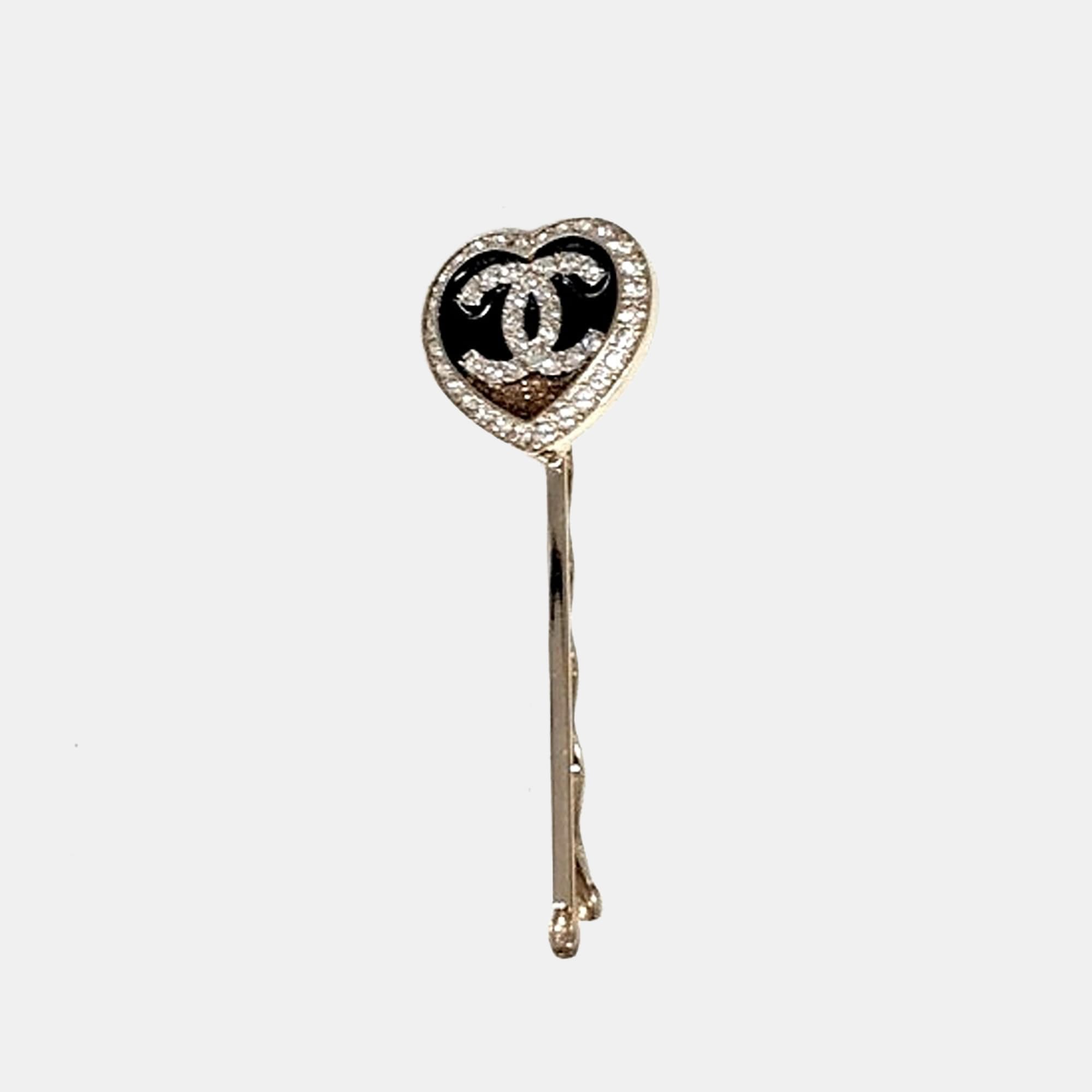 Chanel Silver Plated Metal hairpin