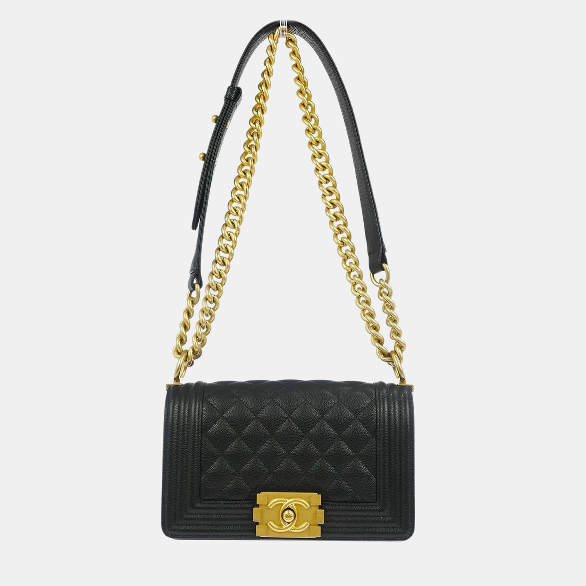 Boy Chanel Black Calfskin Small Chain Shoulder Bag