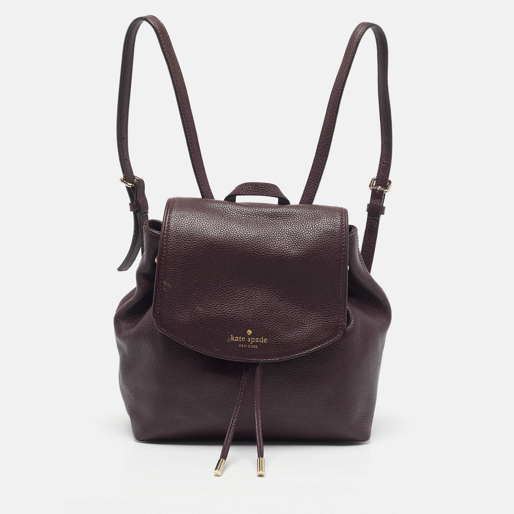Kate Spade Breezy Small Burgundy Leather Backpack
