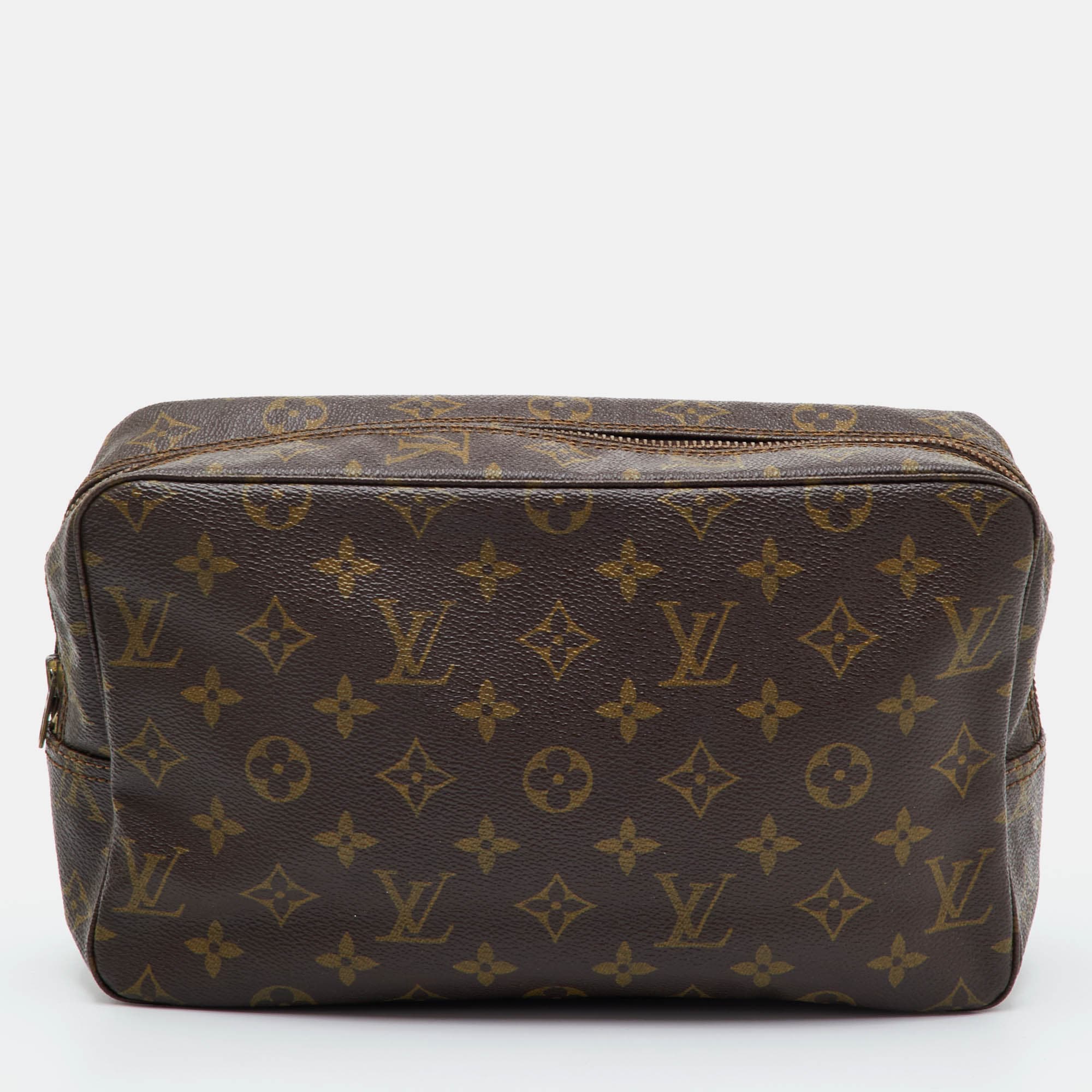 Louis Vuitton Trousse Toilette Brown Monogram Canvas Clutch