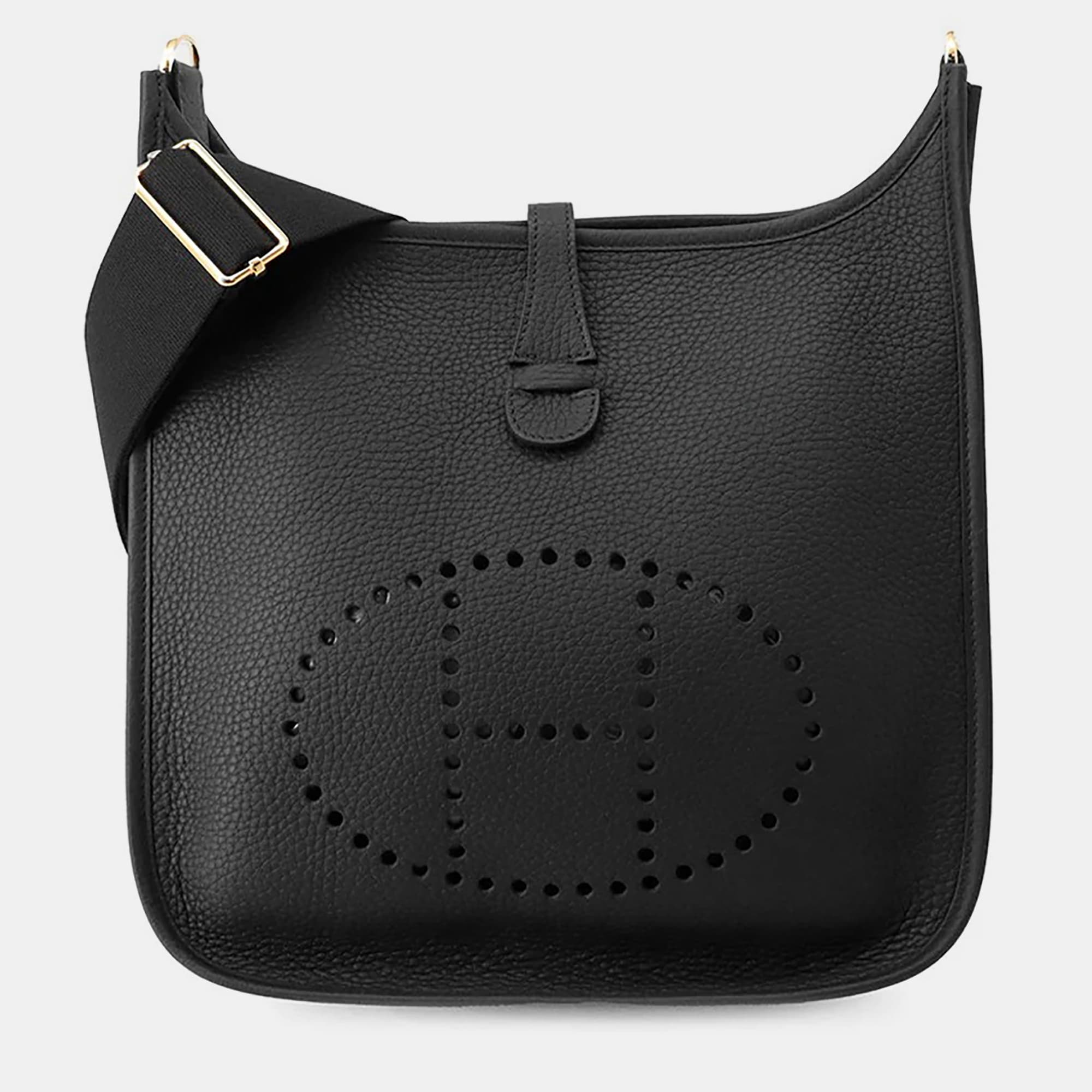 Hermes Evelyne 3 Black Taurillon Clemence Size PM