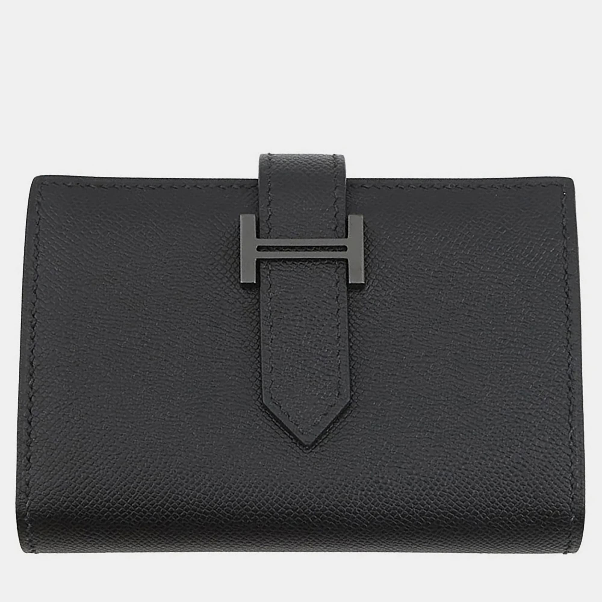 Hermes Bearn Mini Mono Chrome Black Veau Madame